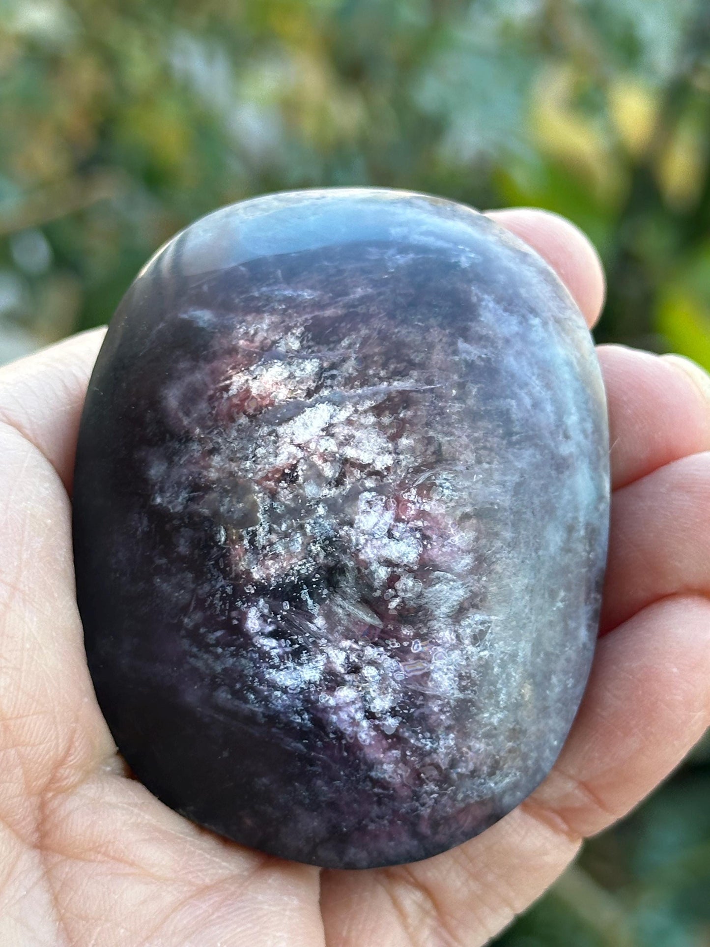 Lepidolite Palm Stone