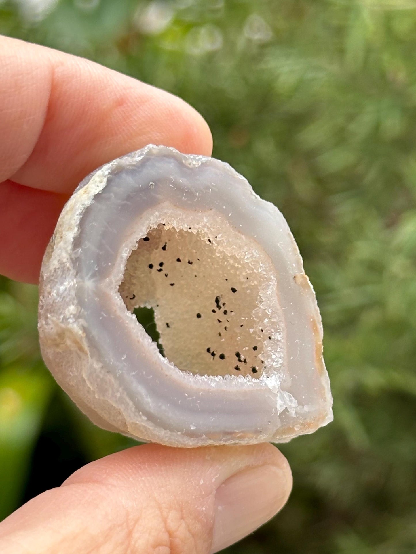 Druzy Agate Geode with Portal from Brazil