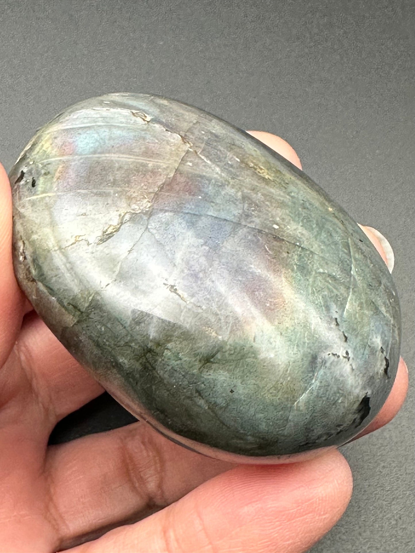 Labradorite Palm Stone from Madagascar