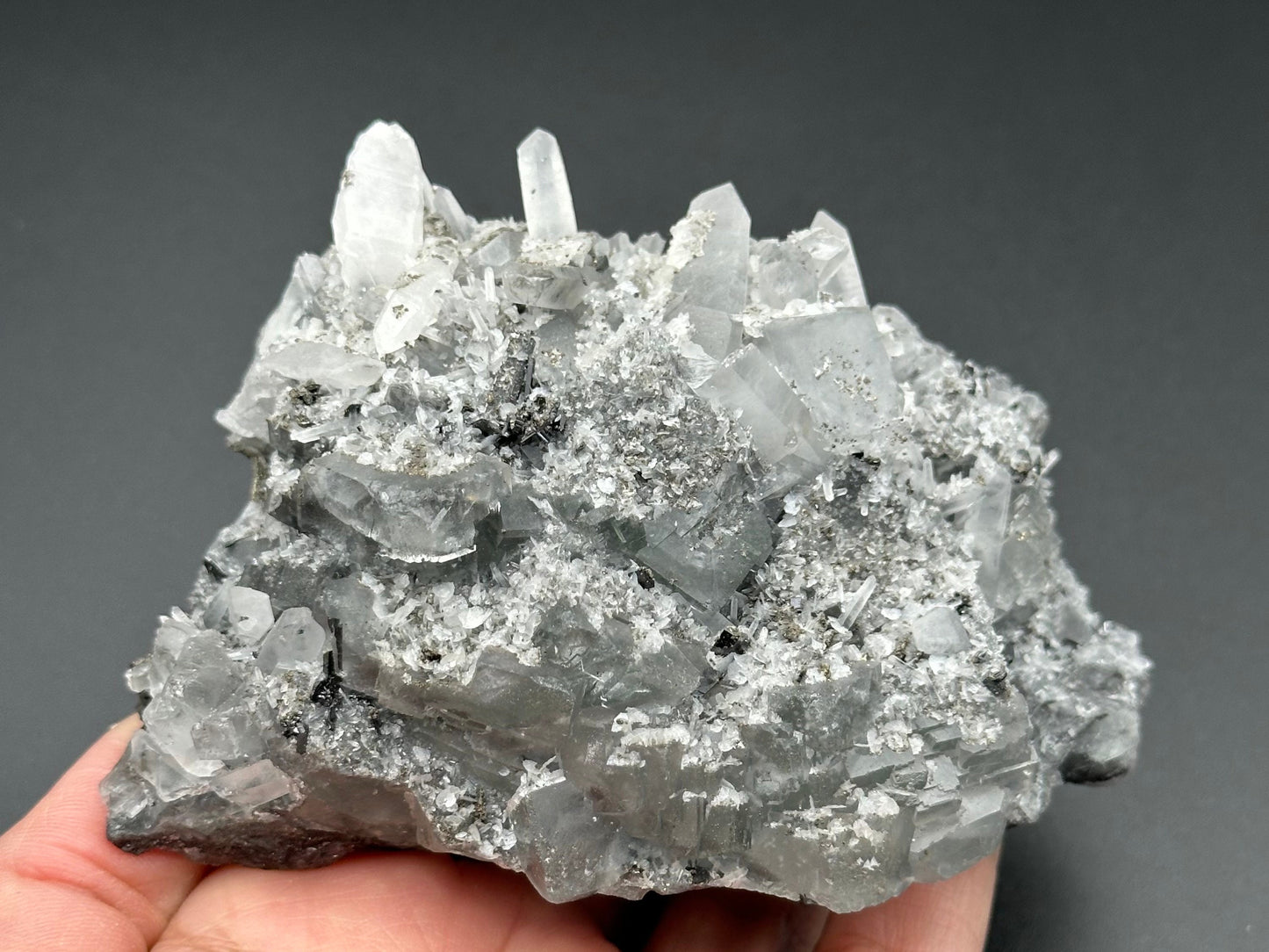 Fluorite with Quartz from the Yindu Mine, Inner Mongolia, China