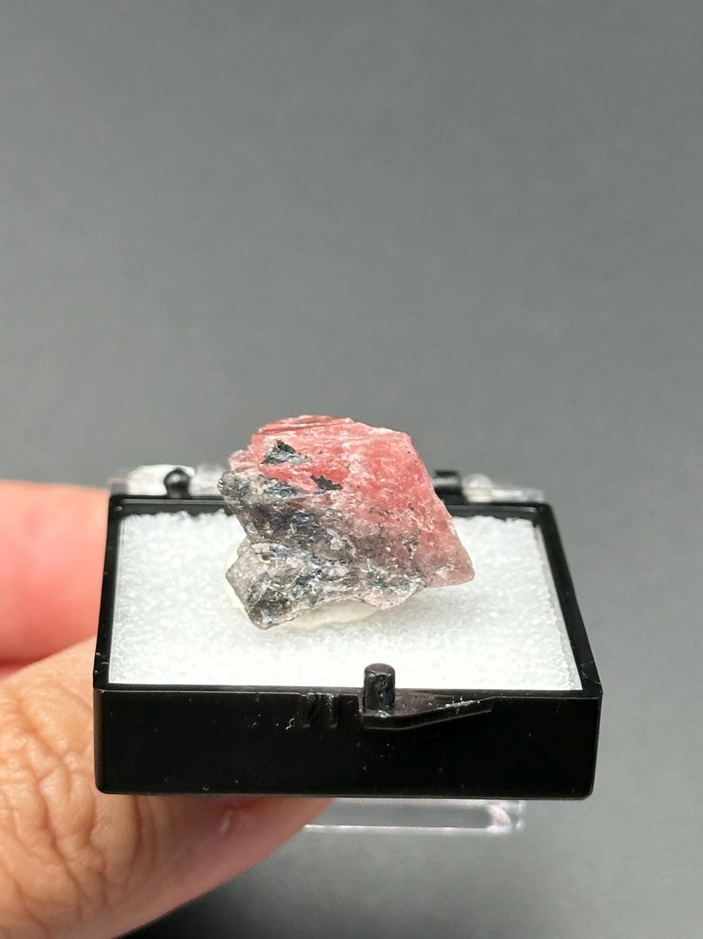 Rhodochrosite on Matrix Specimen in a perky box from Guangxi Wuzhou, China