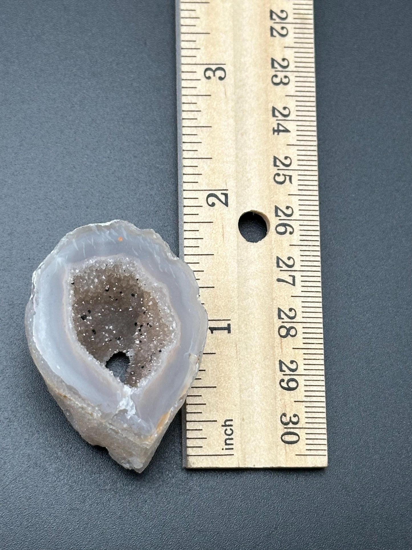 Druzy Agate Geode with Portal from Brazil