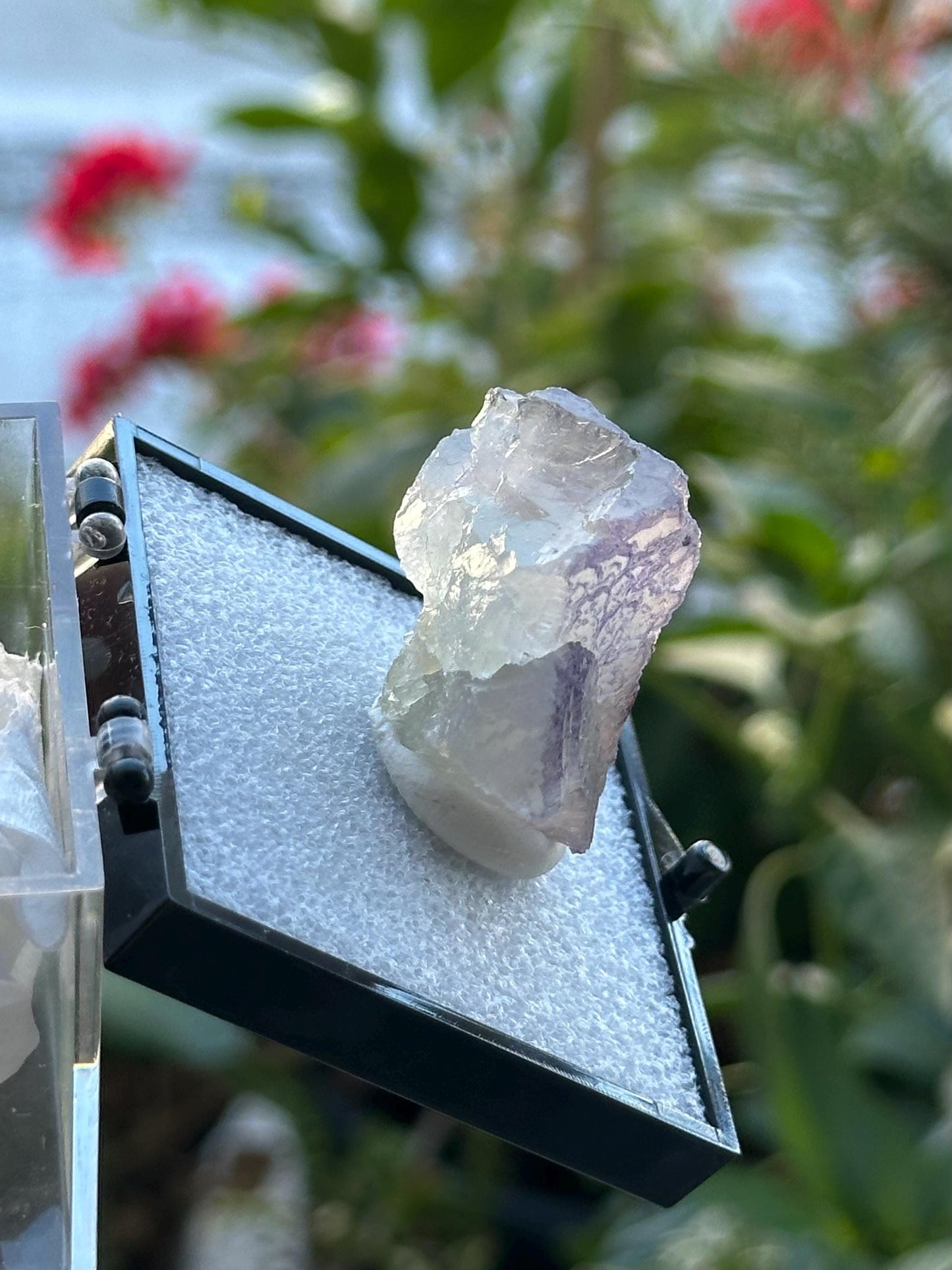 QR Code Fluorite Specimen in a perky box from Quinlong Mine, Guizhou, China