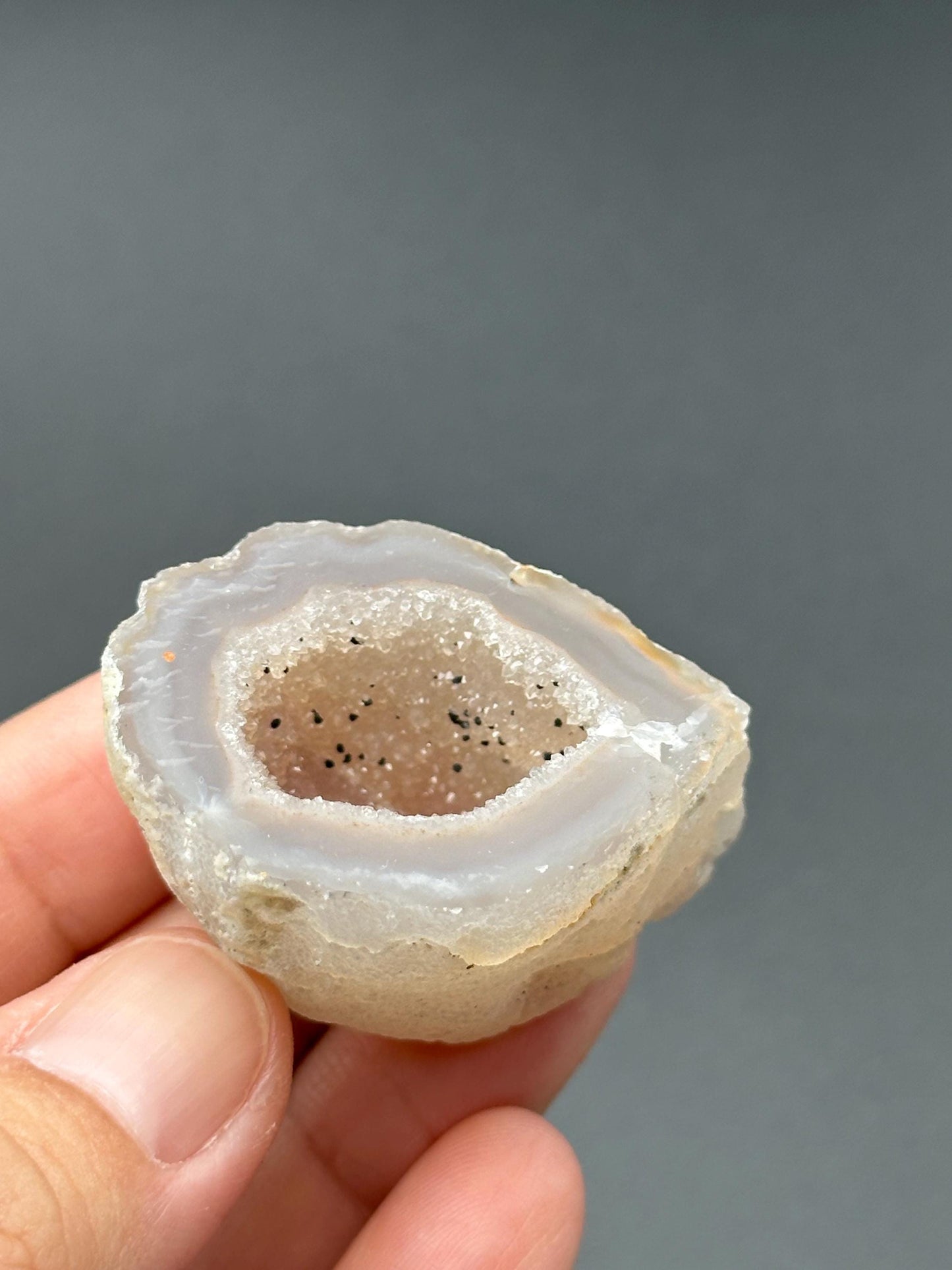 Druzy Agate Geode with Portal from Brazil