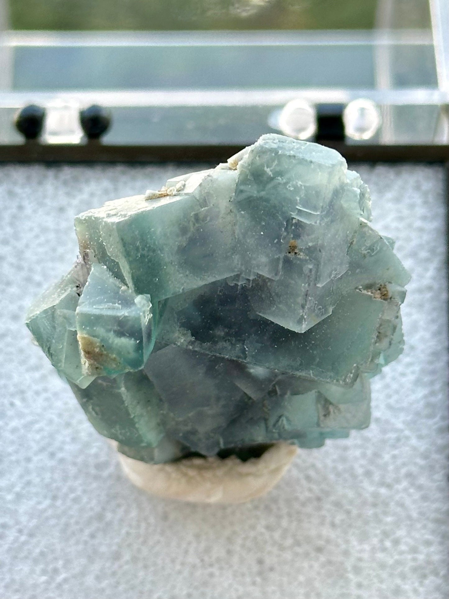 Fluorite in perky box from the Yindu Mine, Inner Mongolia, China