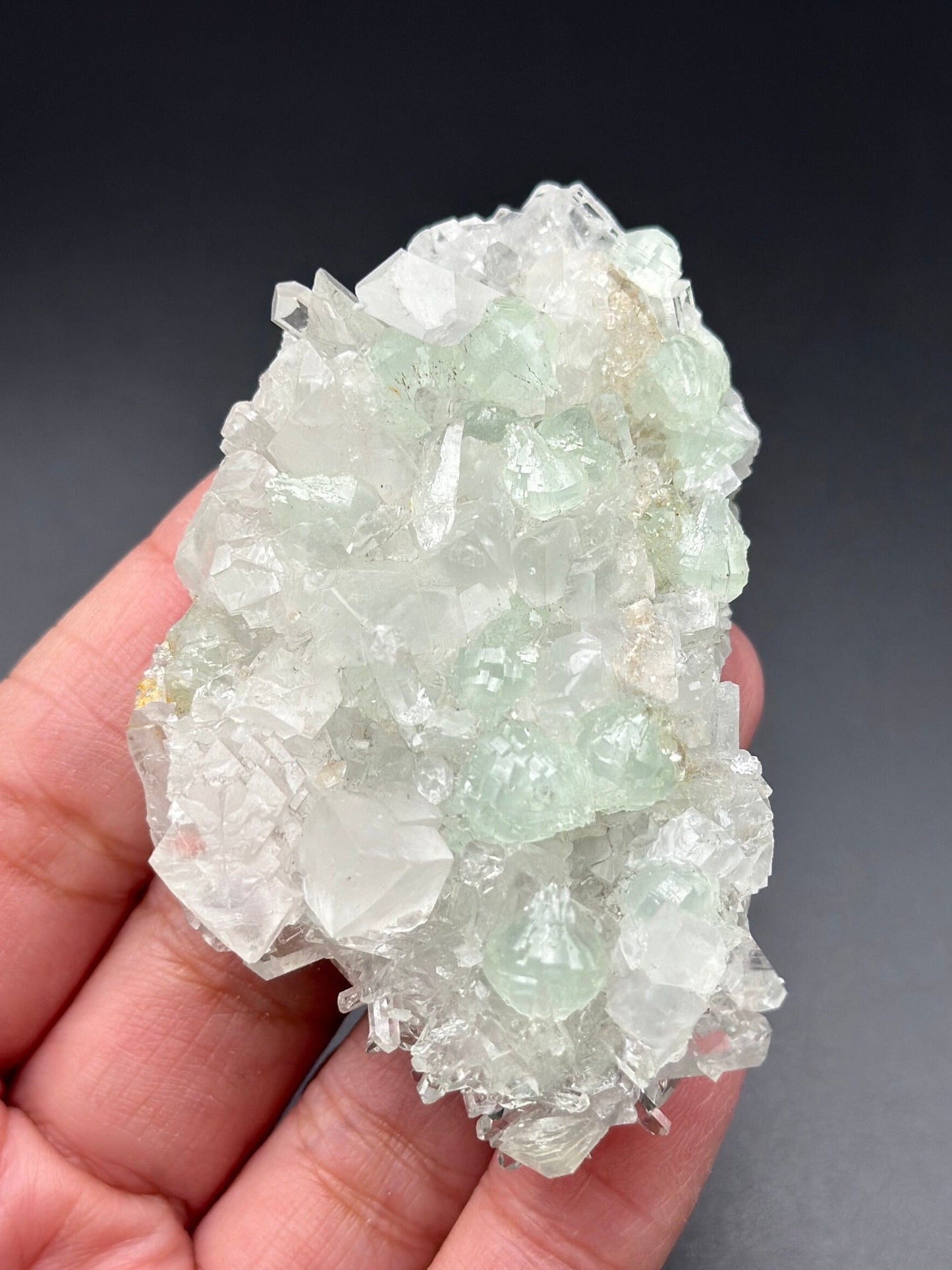 Prehnite, Calcite, and Quartz from the Goboboseb Mountains in the Erongo Region of Namibia