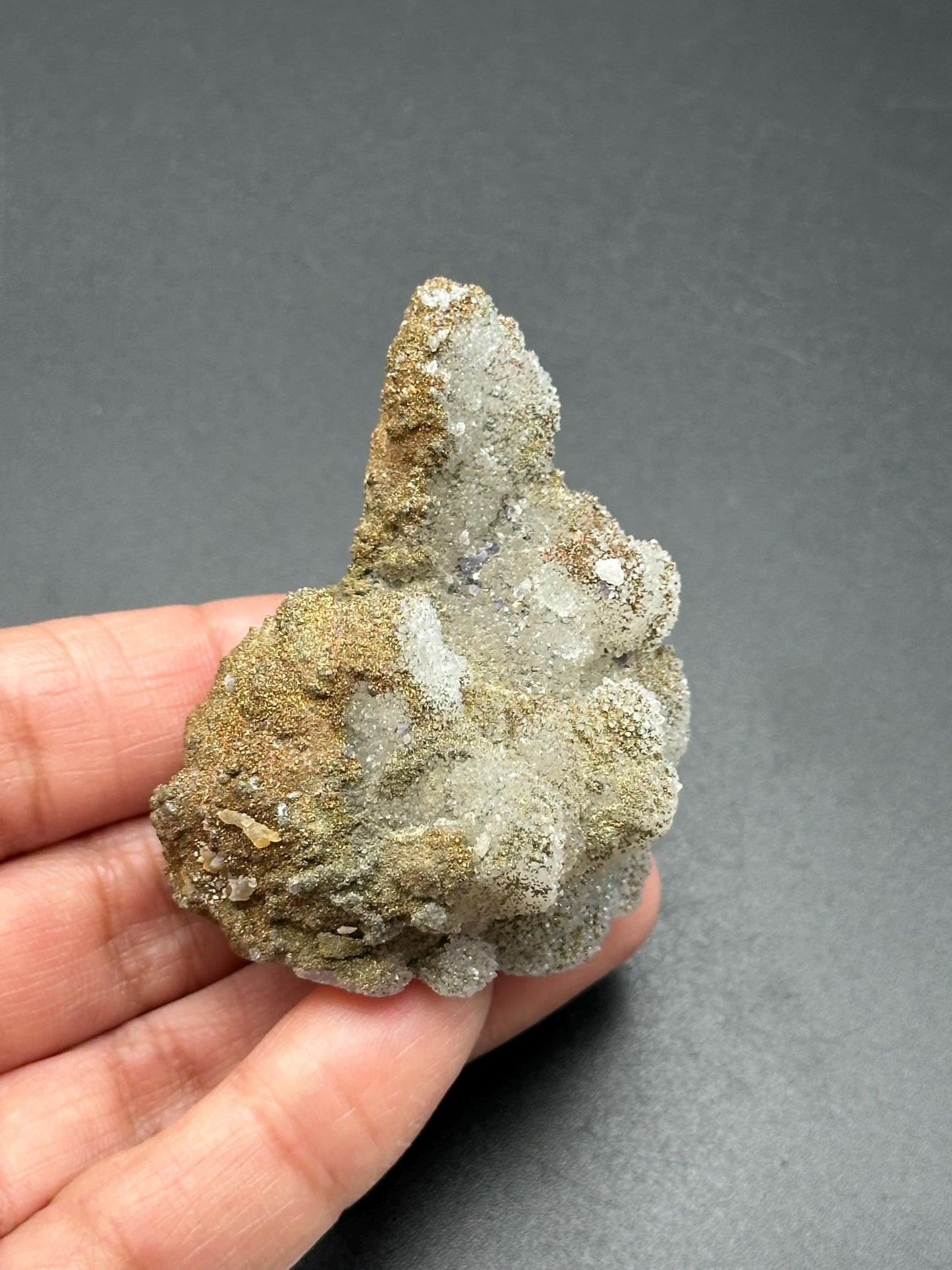 Pyrolusite Marcasite in Quartz from Zhejiang, China