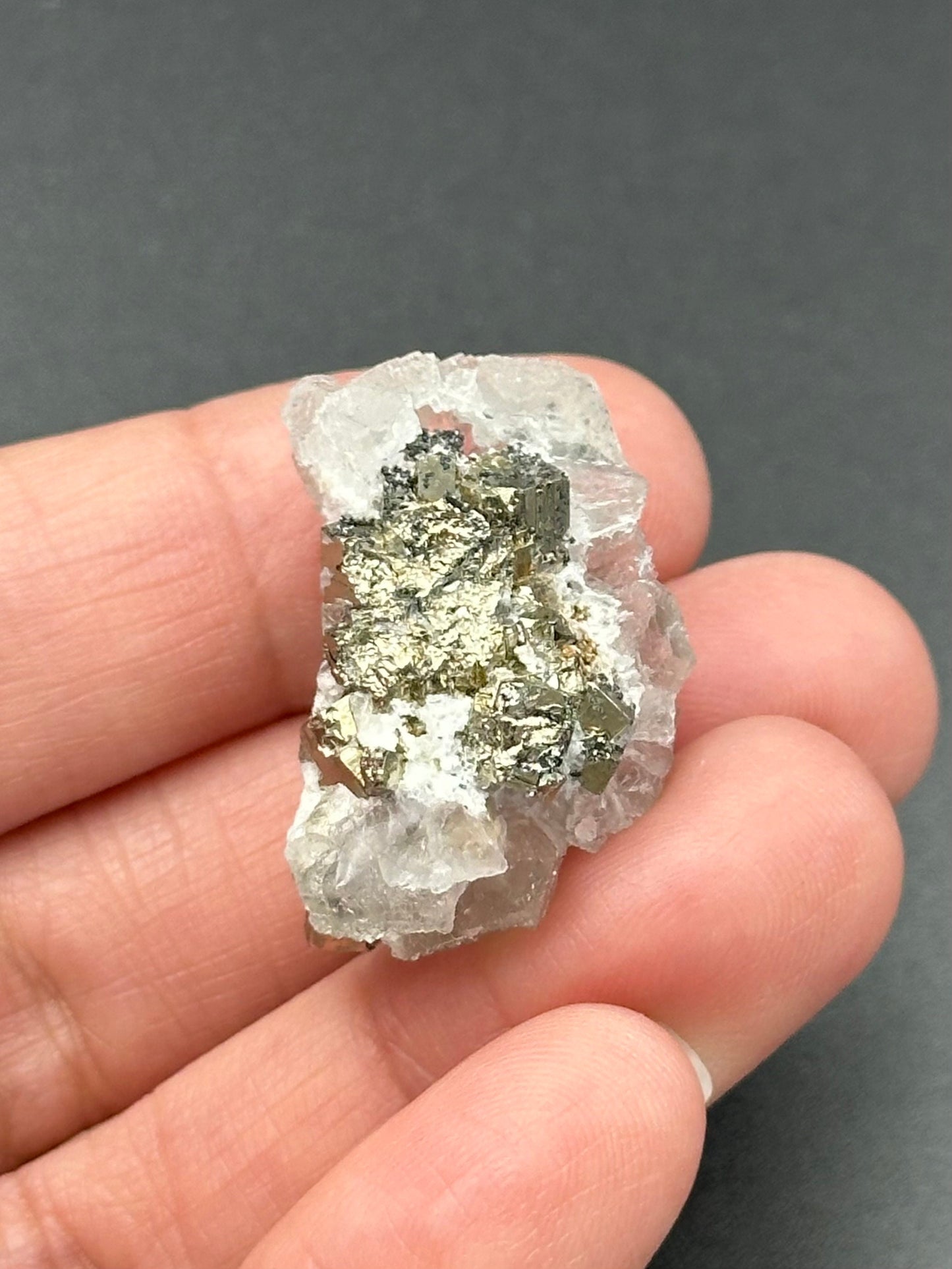 Fluorite and Pyrite Specimen from the Huanzala Mine, Peru - UV Reactive