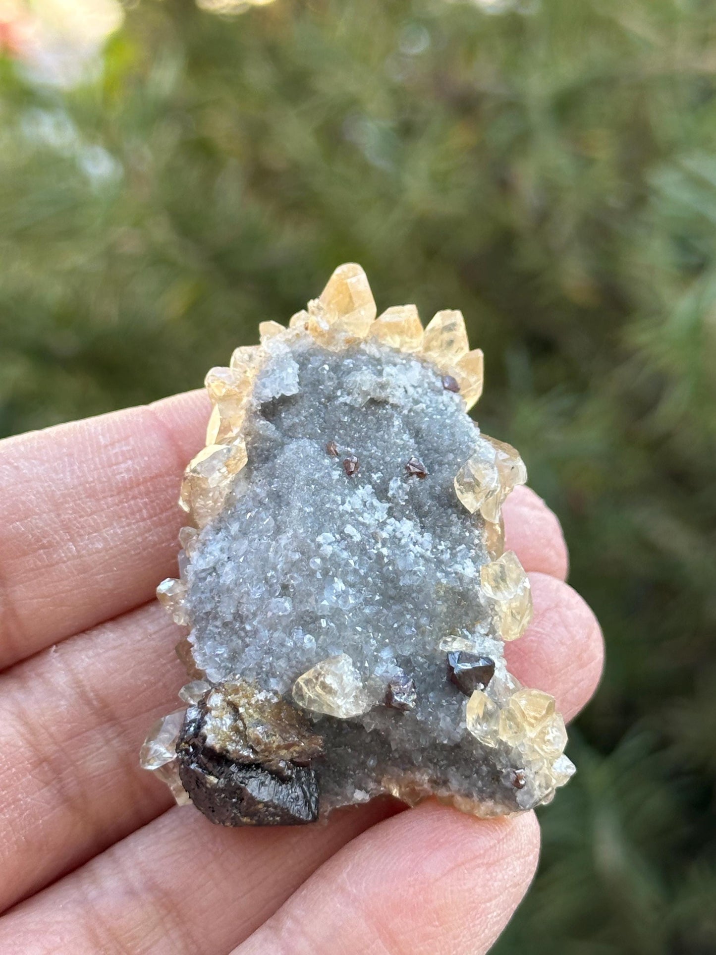 Elmwood Calcite with Sphalerite and Dolomite