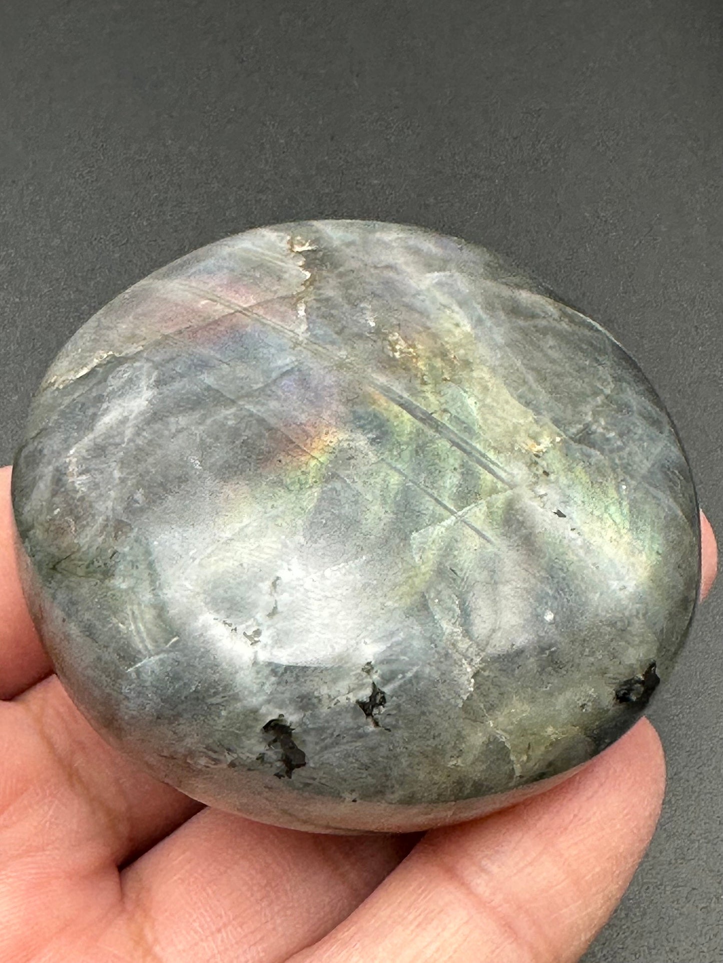 Labradorite Palm Stone from Madagascar