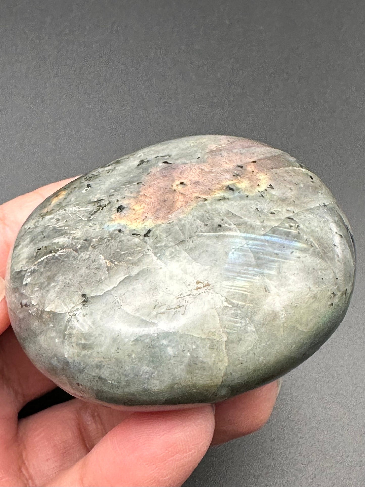 Labradorite Palm Stone from Madagascar