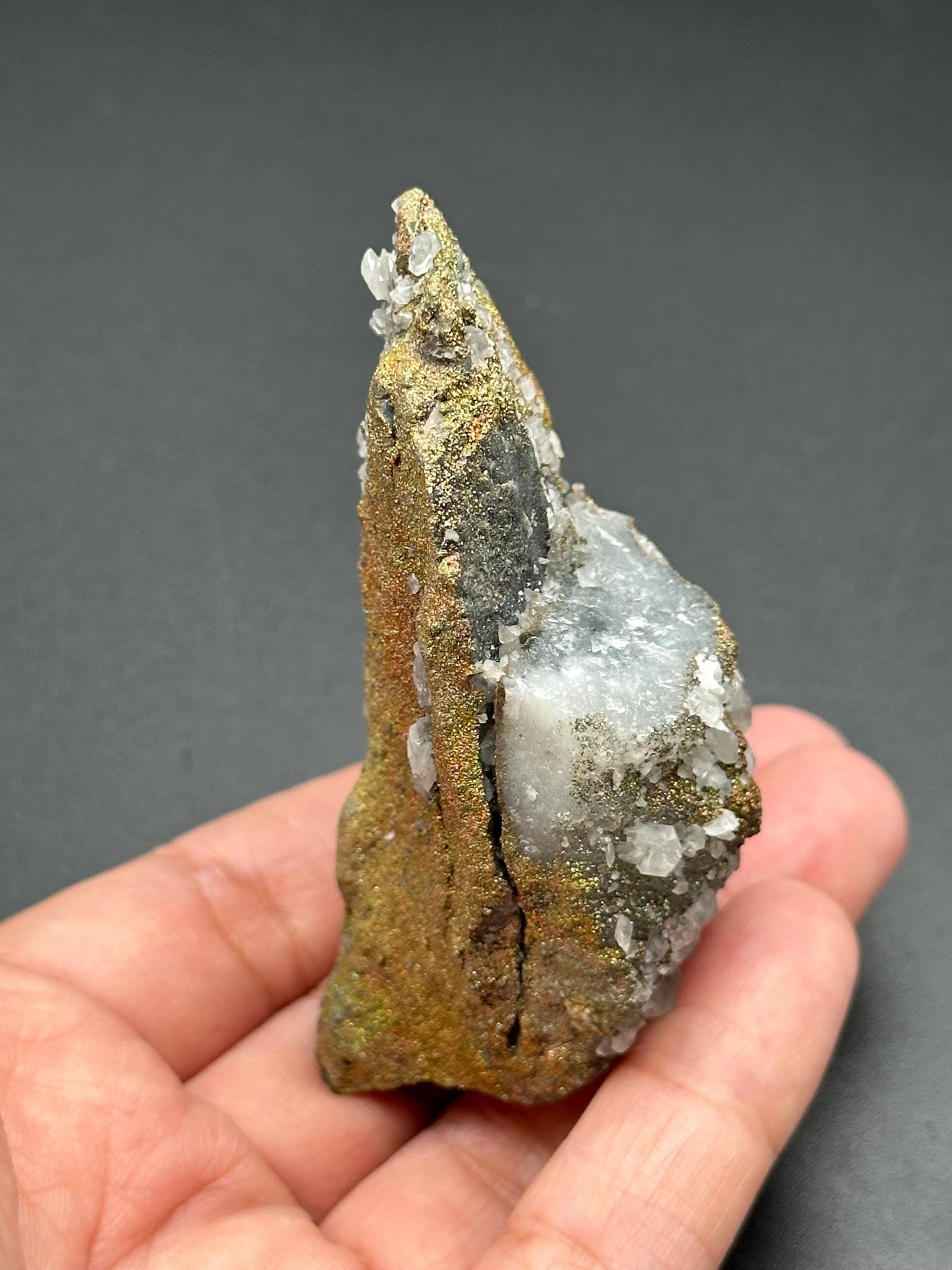 Pyrolusite Marcasite in Quartz