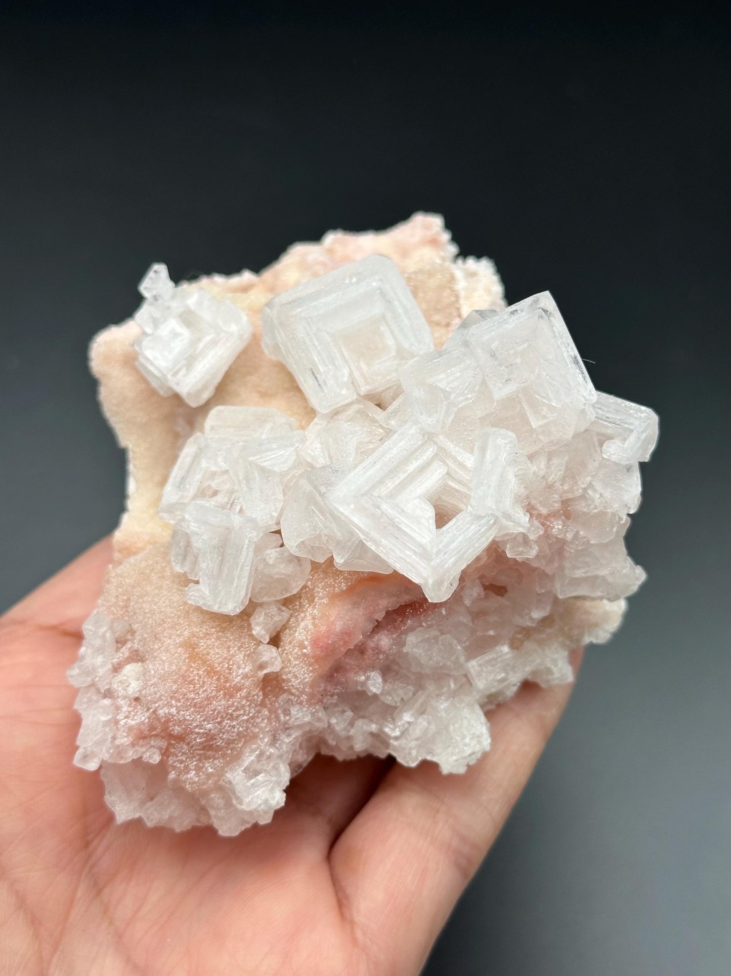 Light Pink Halite on Trona from Searles Lake, California