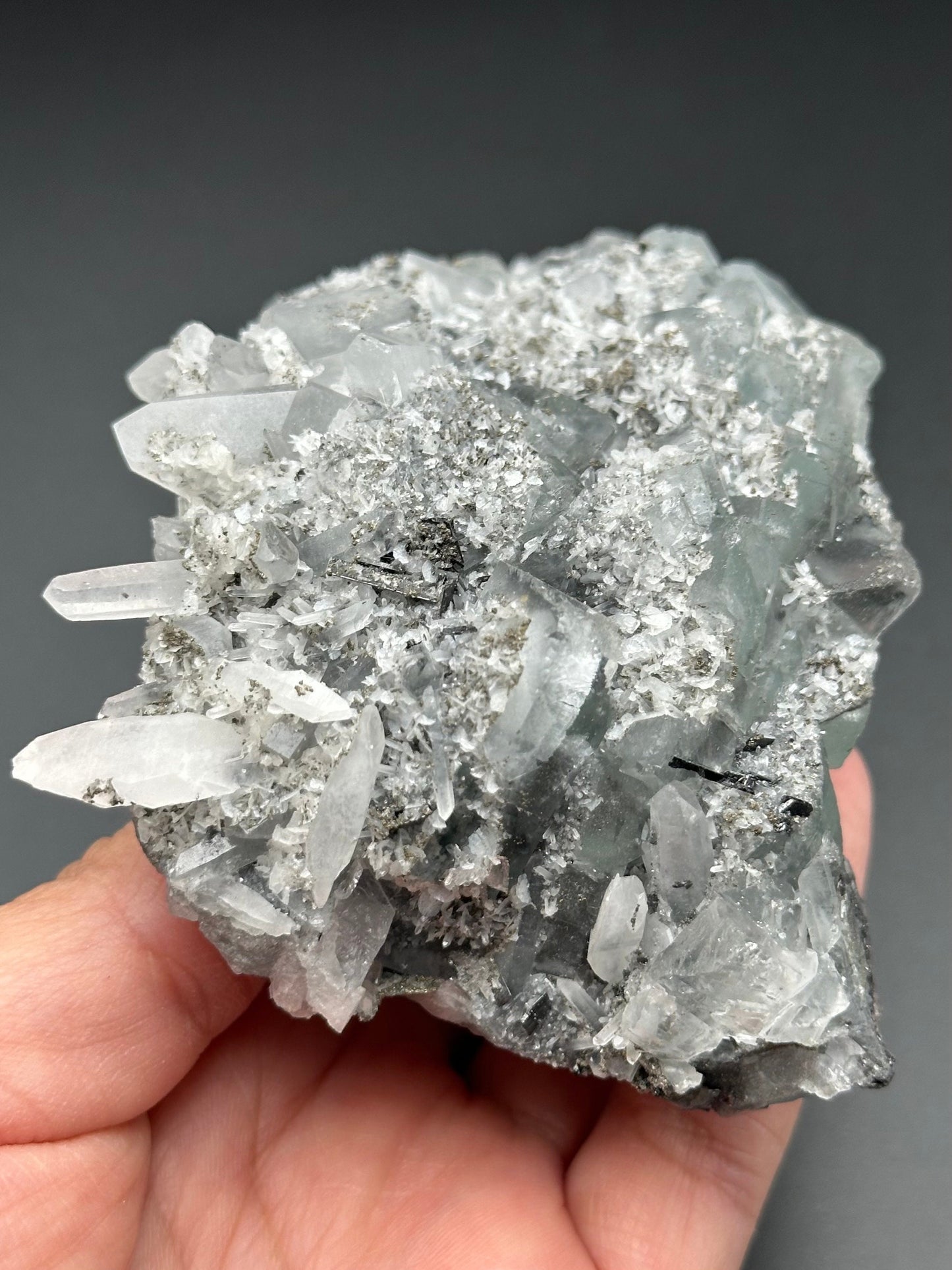 Fluorite with Quartz from the Yindu Mine, Inner Mongolia, China