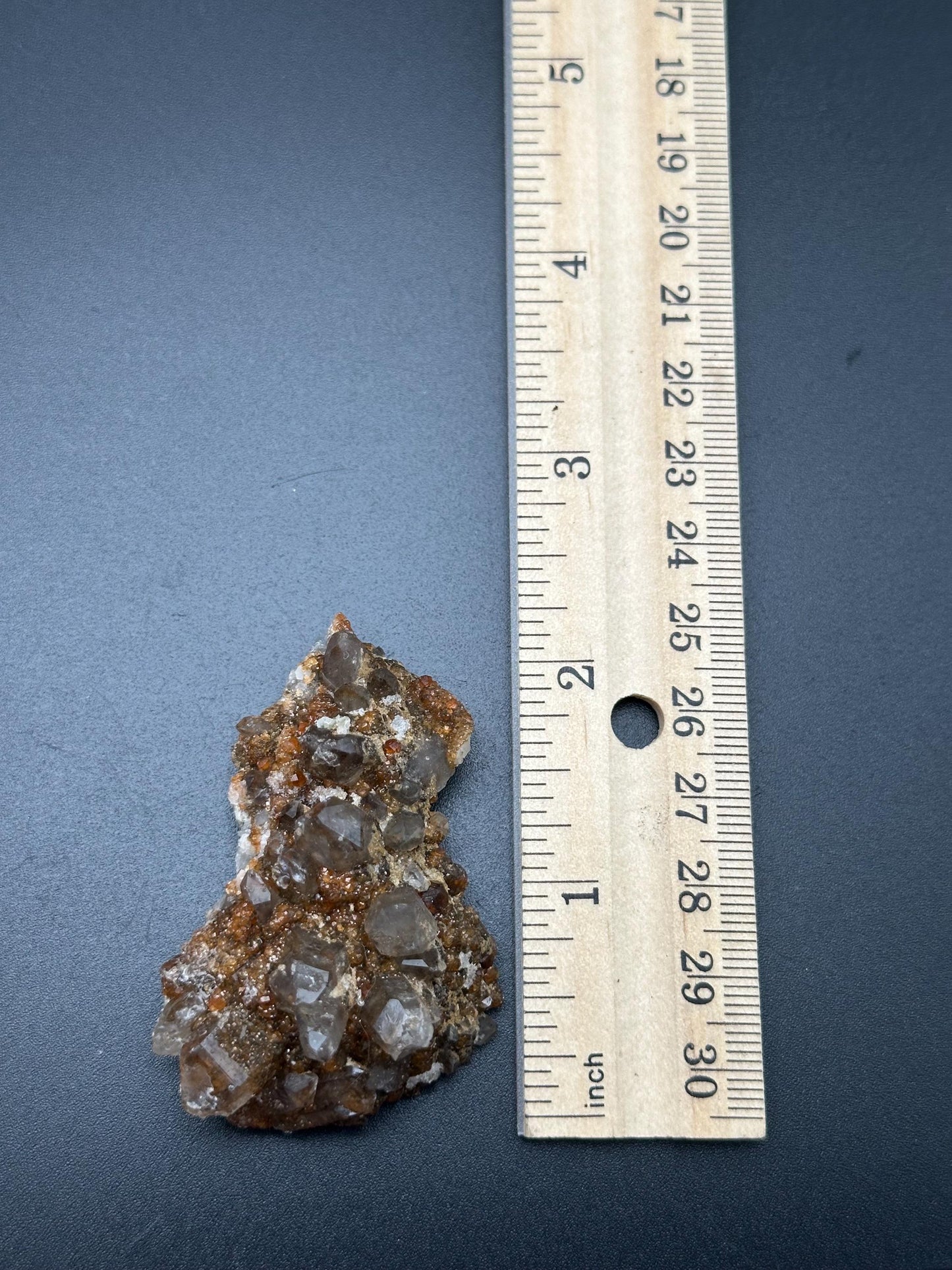 Smoky Quartz and Garnet Specimen from Tongbei