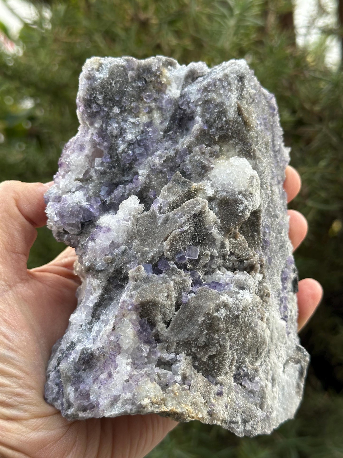 Fluorite with Quartz on Matrix from Spain