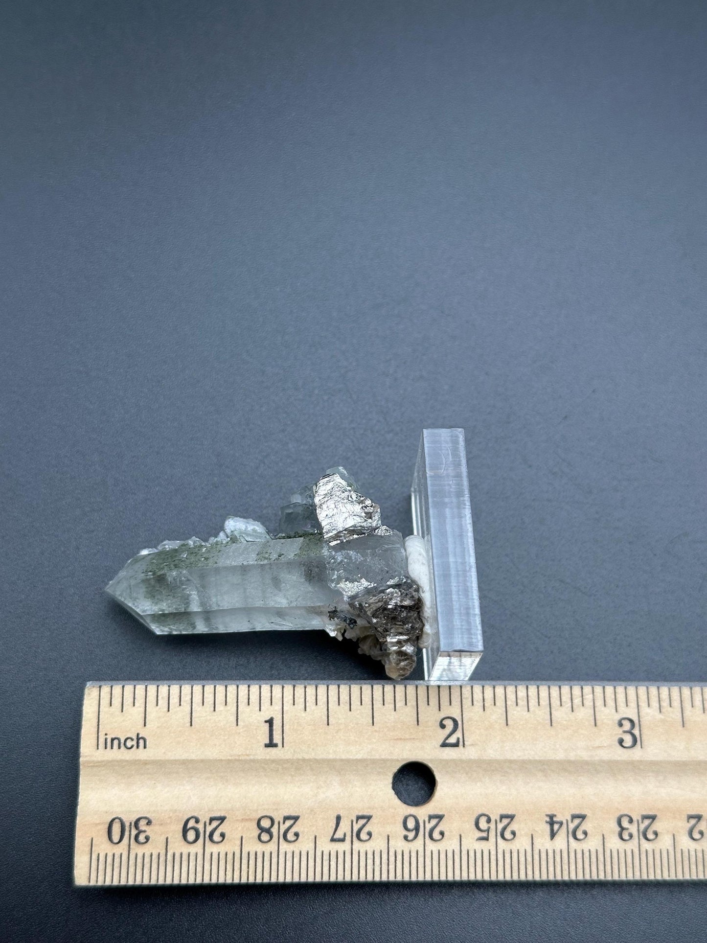 YGX Quartz with Pyrite, Fluorite, and Calcite