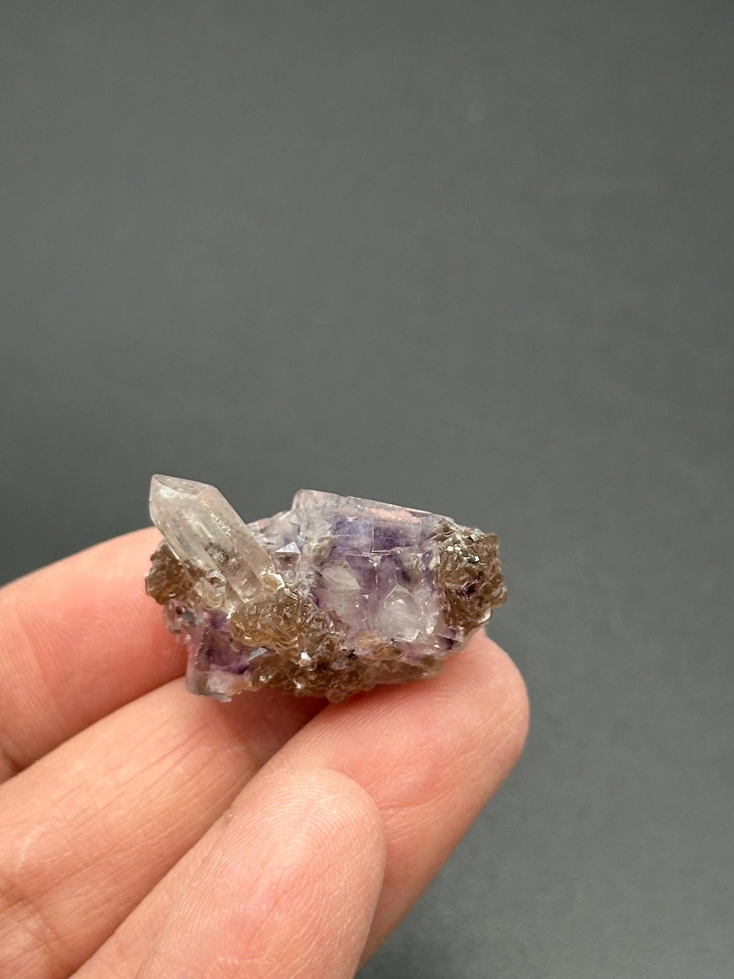 YGX Fluorite with Quartz from Yaogangxian, Hunan, China - UV Reactive
