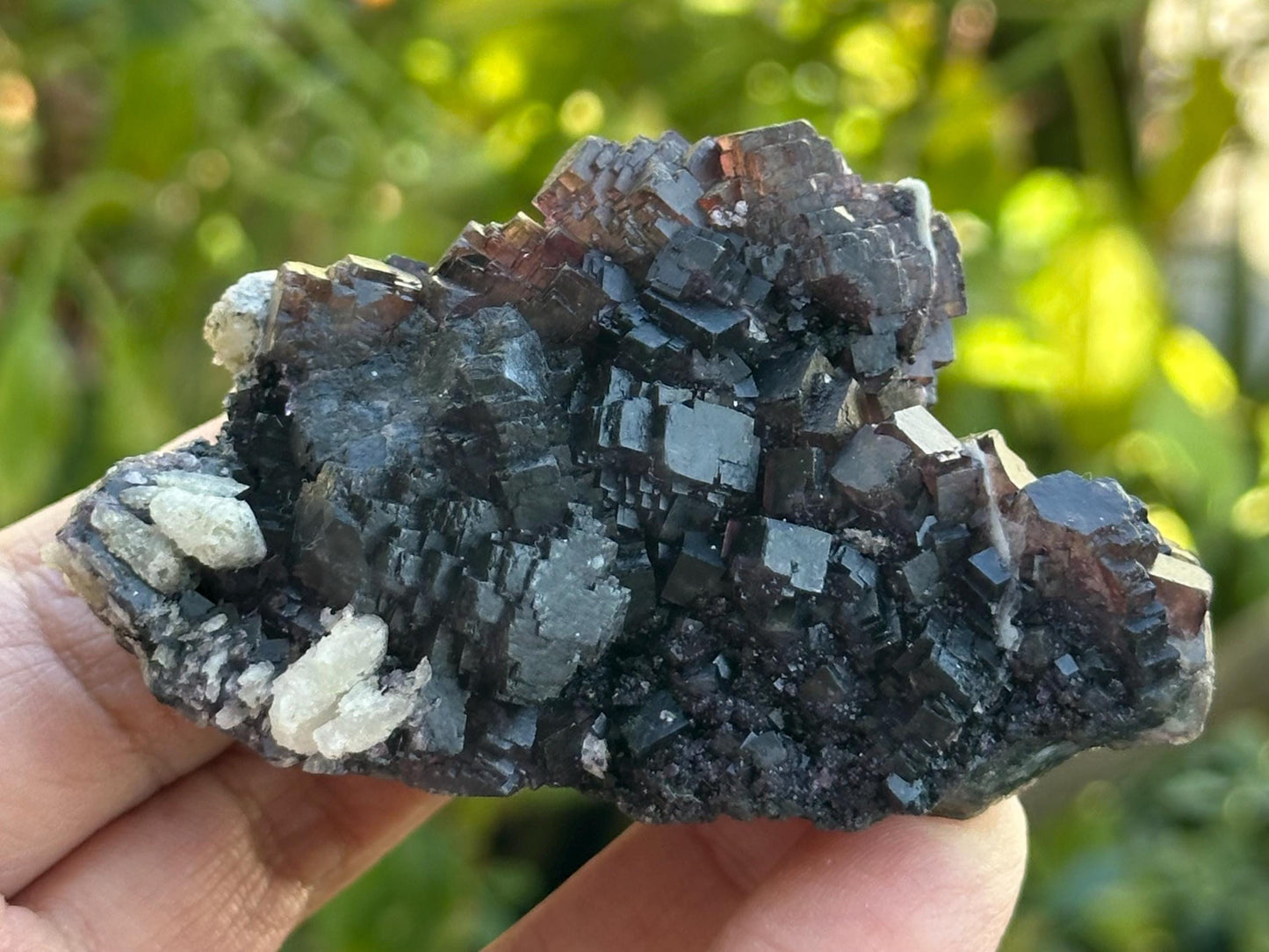 Fluorite with Calcite Specimen from the Huanggangliang Mine in Inner Mongolia, China - UV Reactive