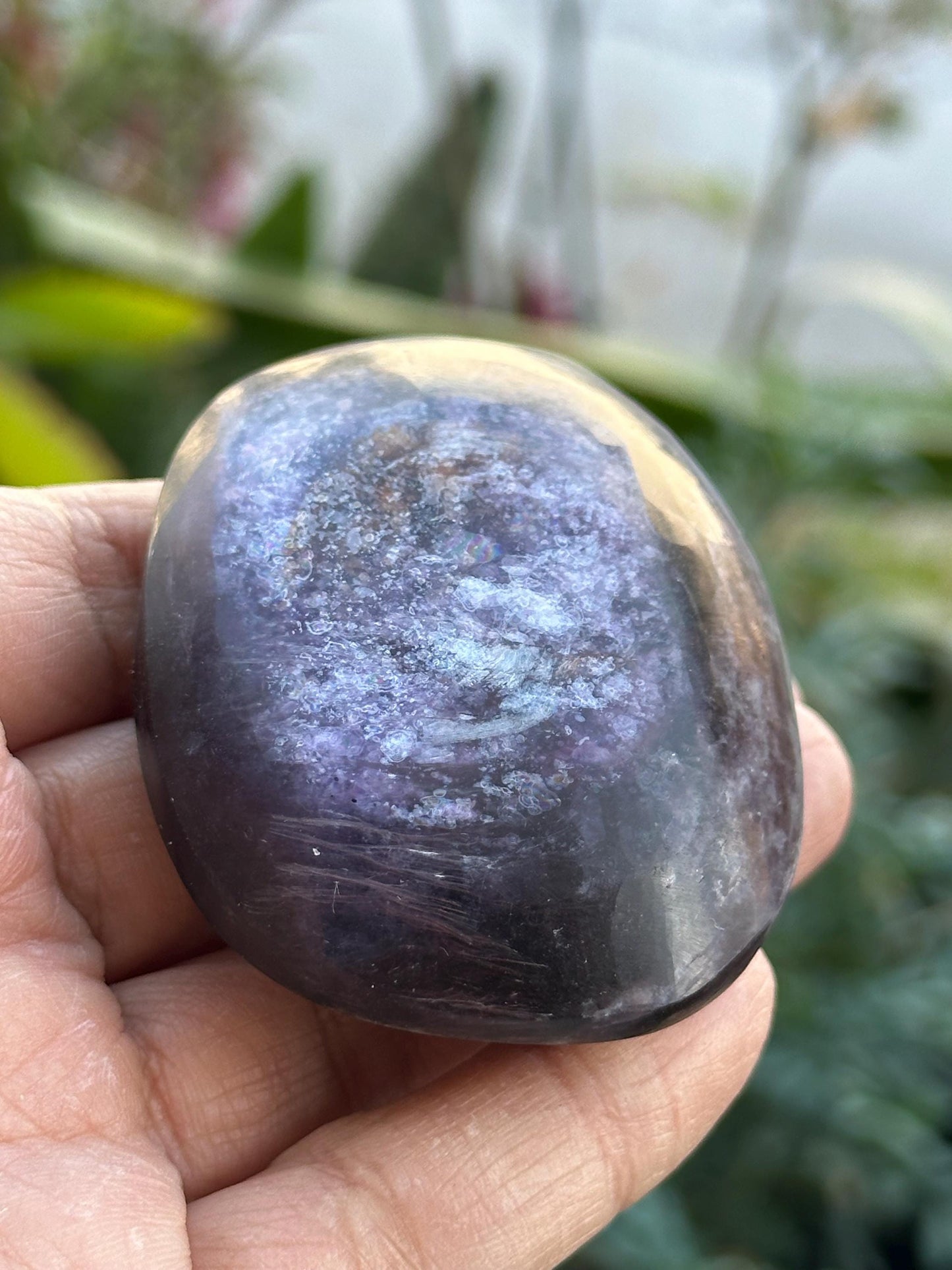Lepidolite Palm Stone