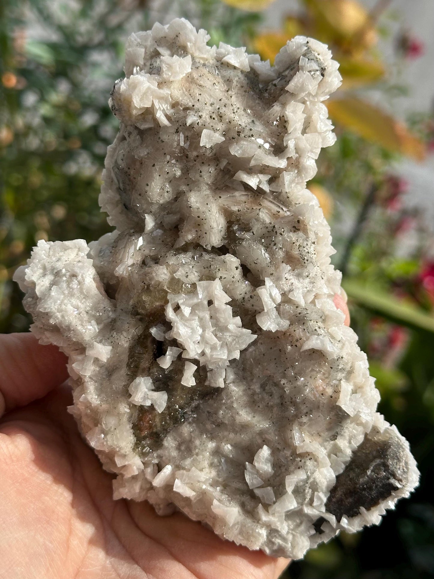 Fluorite, Calcite, and Pyrite Specimen from the Moscona Mine, Asturias, Spain