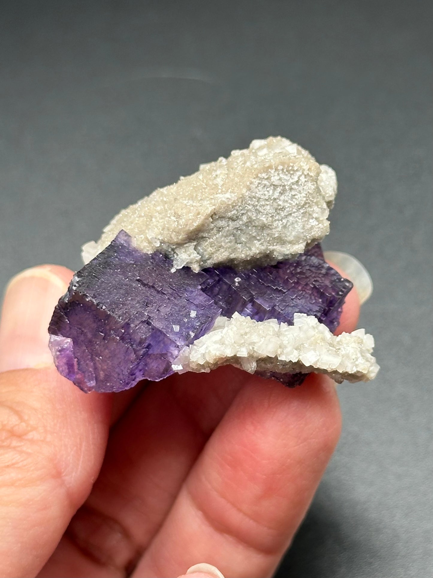 Fluorite with Dolomite and Quartz from the Elmwood Mine