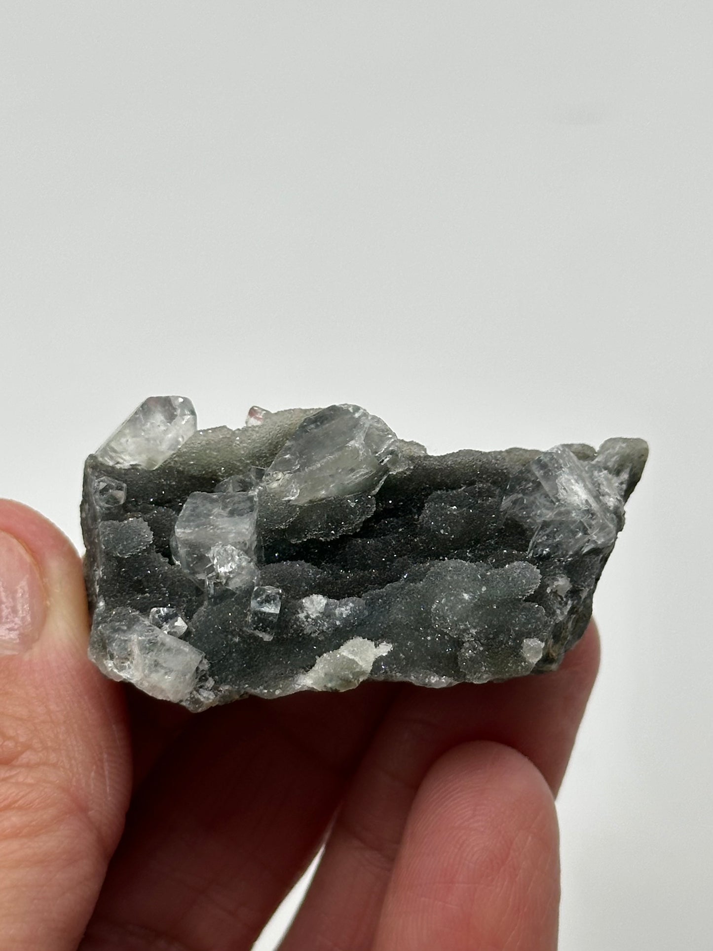 Black Chalcedony with Apophyllite