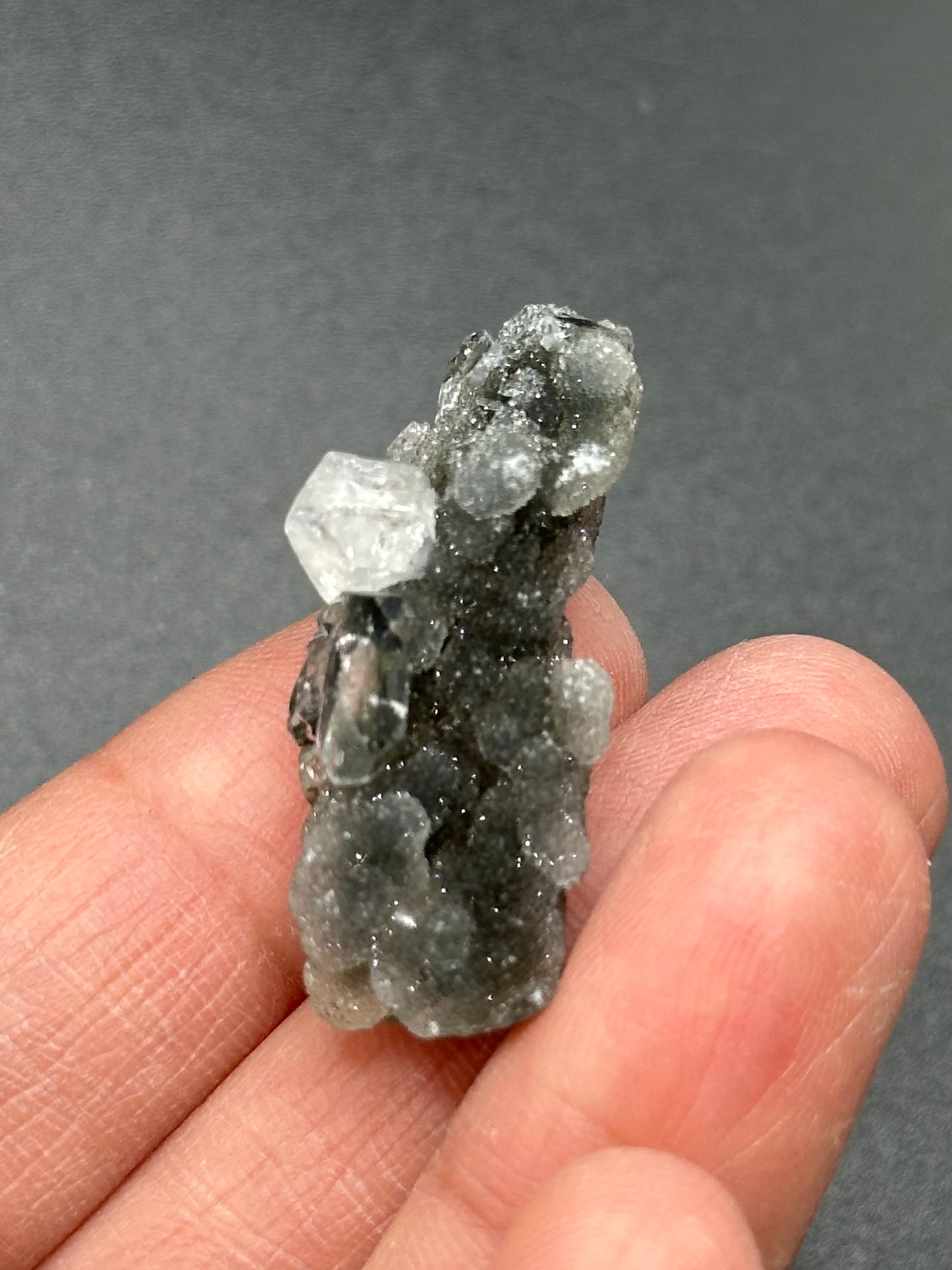 Black Chalcedony with Apophyllite