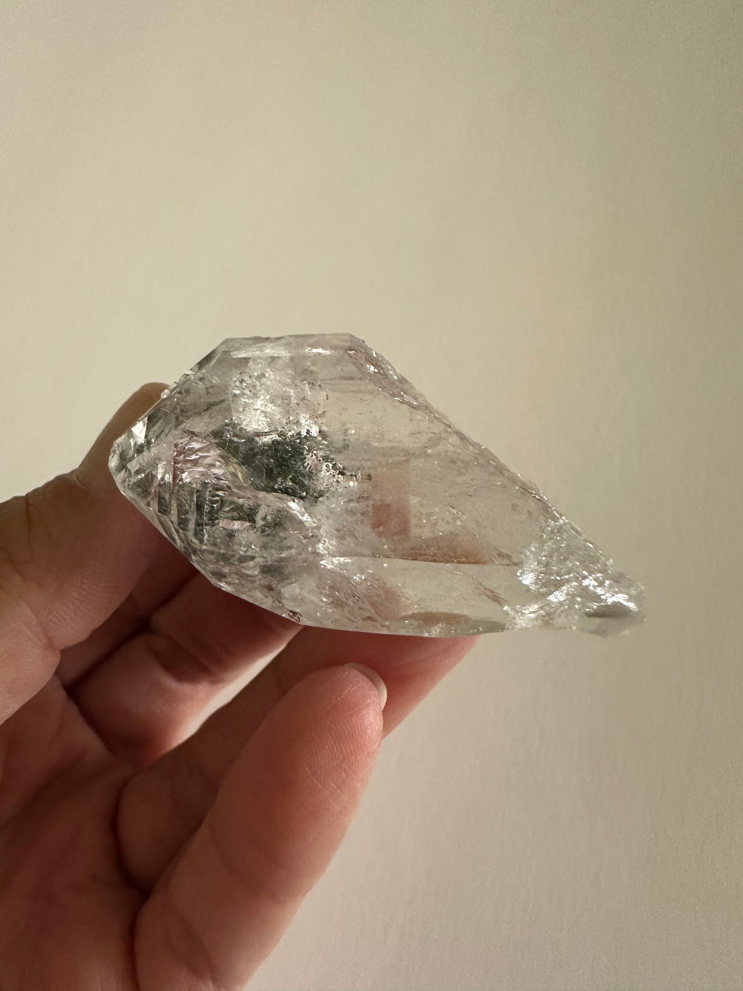 Chlorite Quartz and Clear Quartz Specimen