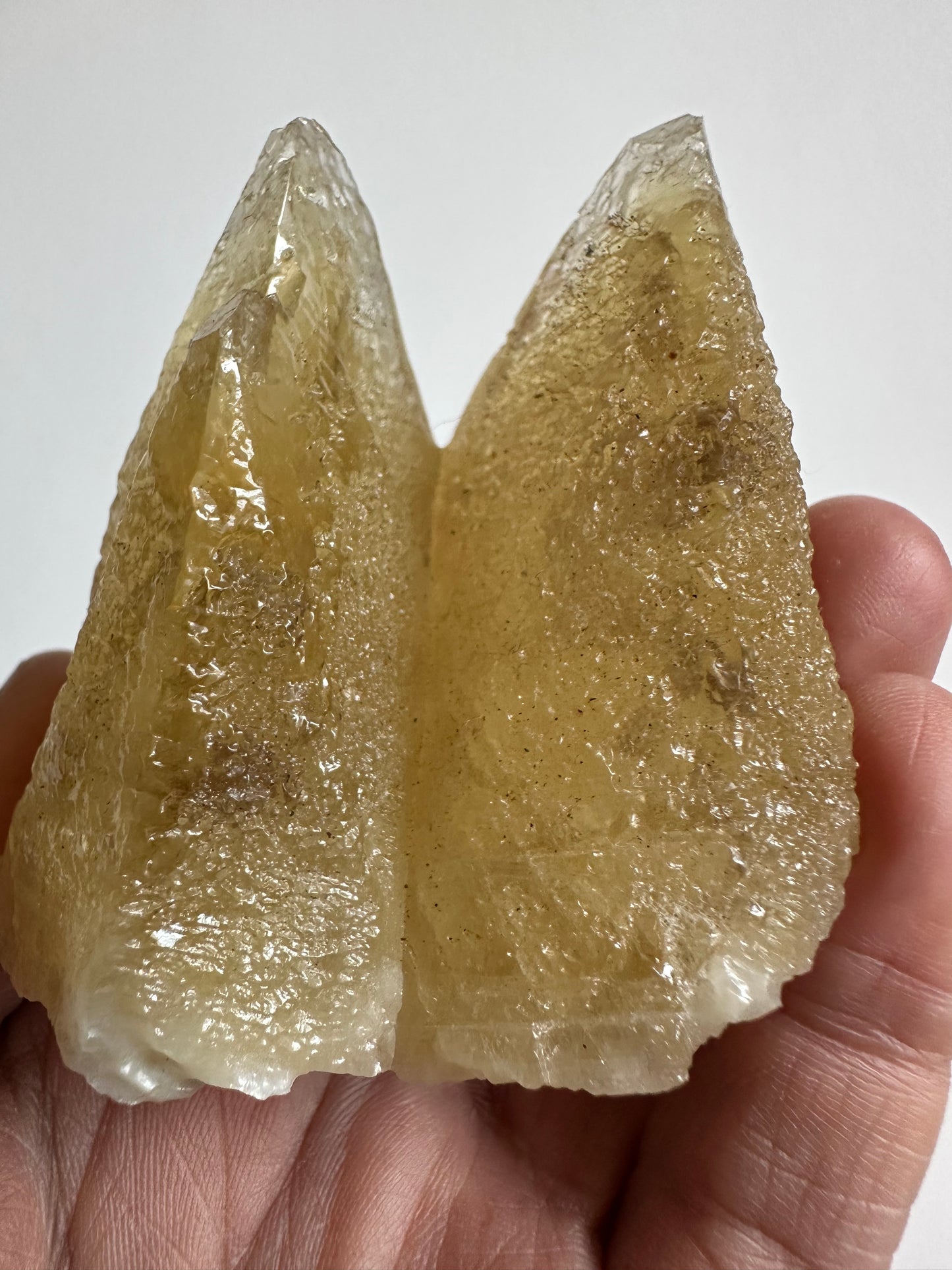 Etched Calcite Twins with Galena