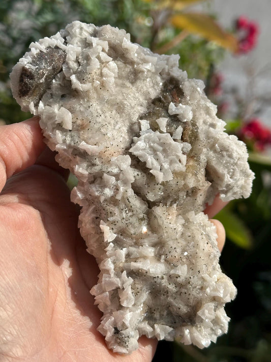 Fluorite, Calcite, and Pyrite Specimen from the Moscona Mine, Asturias, Spain