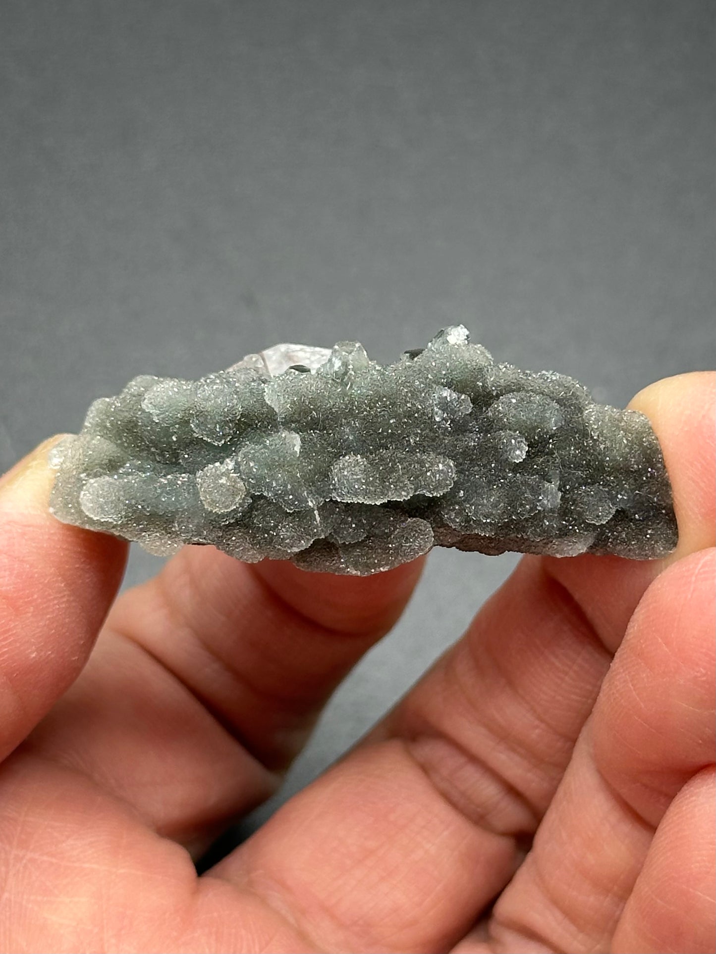 Black Chalcedony with Apophyllite