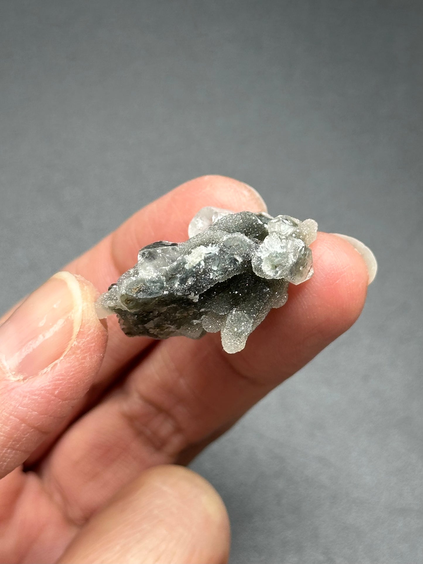 Black Chalcedony with Apophyllite