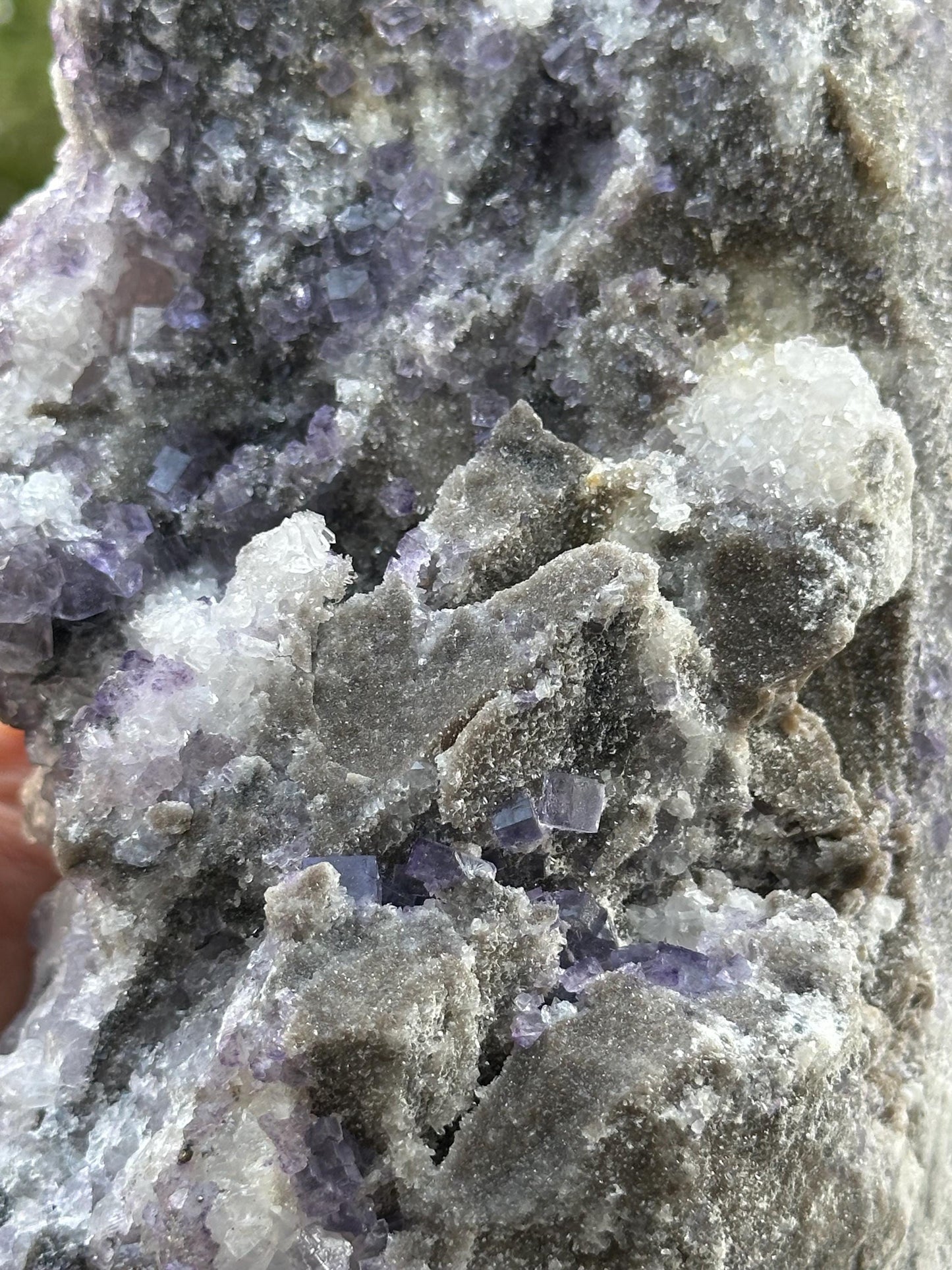 Fluorite with Quartz on Matrix from Spain