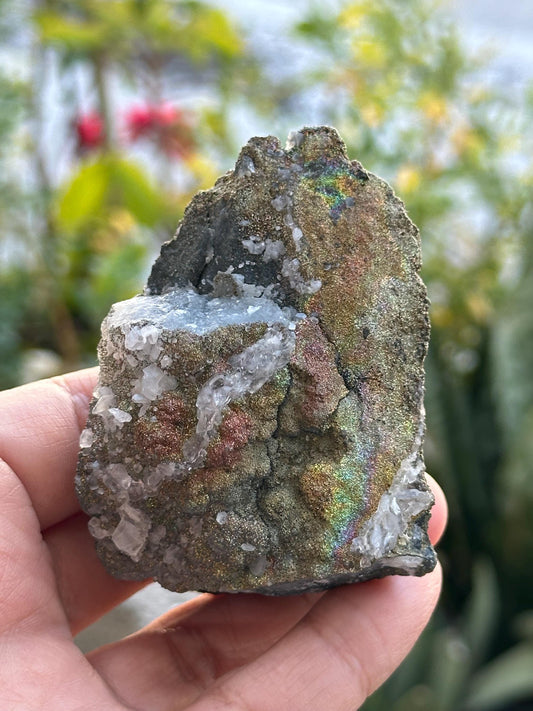 Pyrolusite Marcasite in Quartz