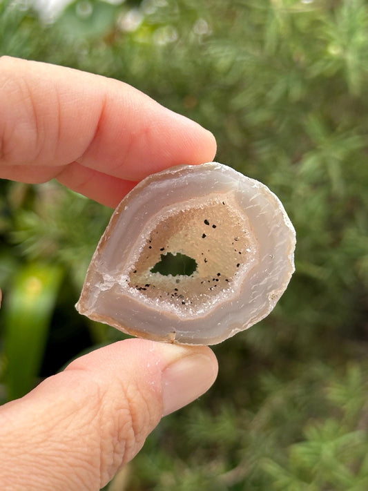 Druzy Agate Geode with Portal from Brazil