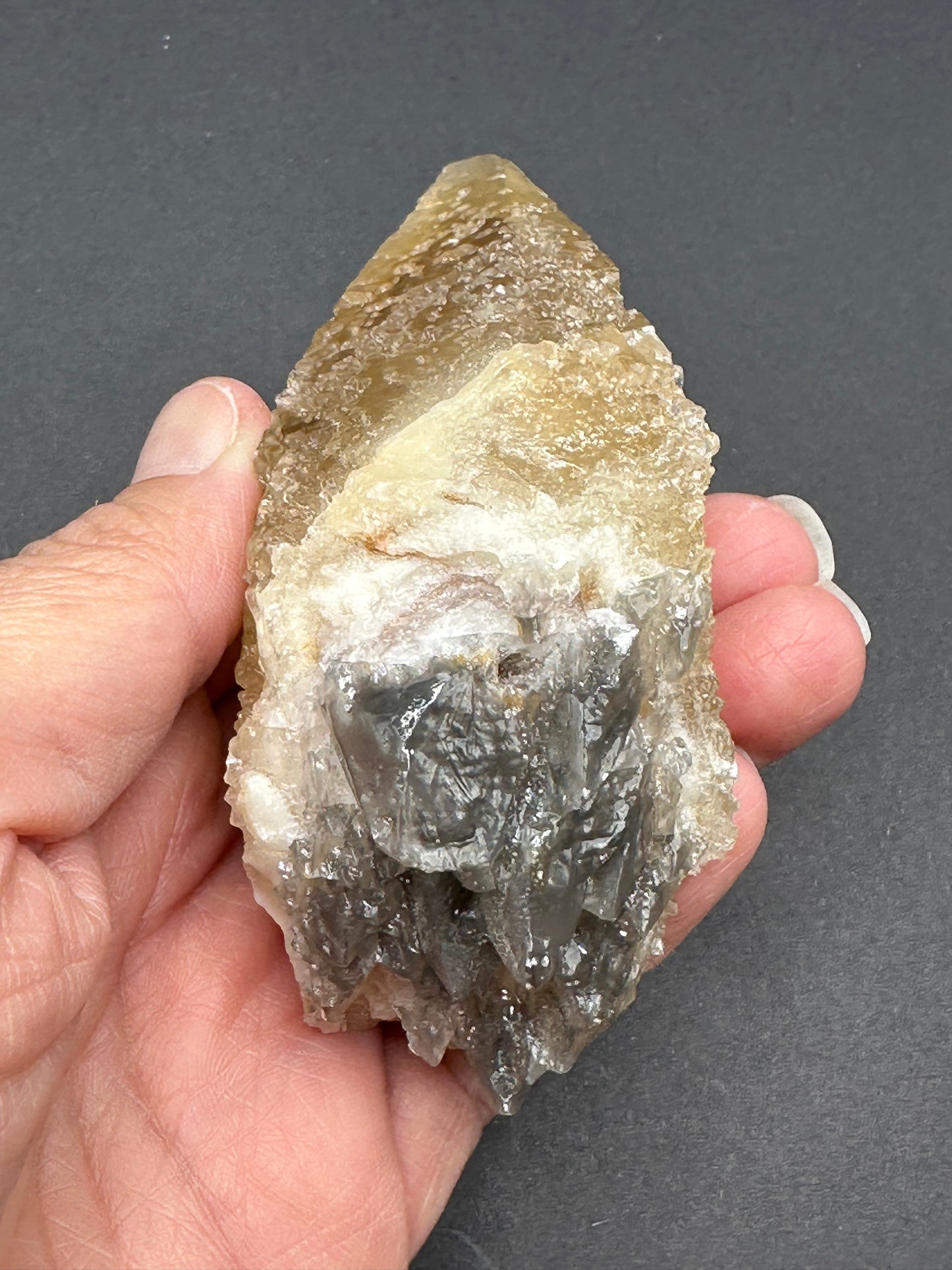 Etched Calcite with Galena