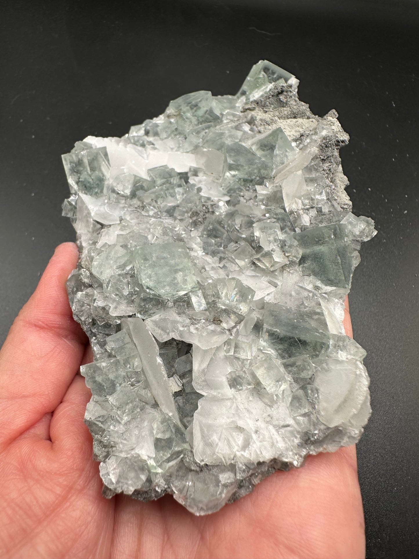 Glass Clear Green Fluorite Specimen from Xianghualing, Hunan, China