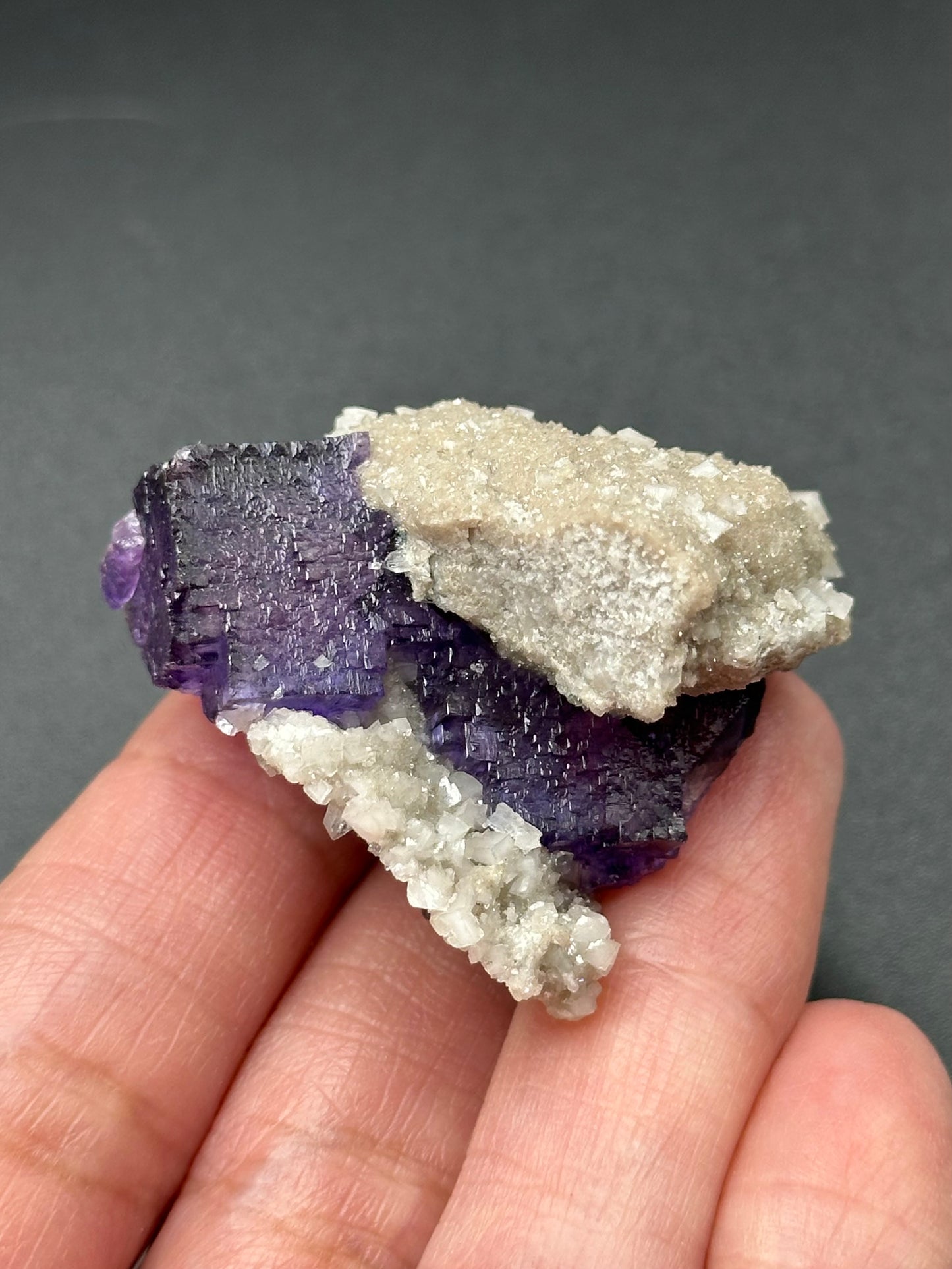 Fluorite with Dolomite and Quartz from the Elmwood Mine