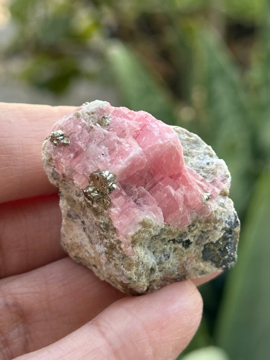 Rhodochrosite and Pyrite on Matrix from the Wutong Mine, Guangxi, China