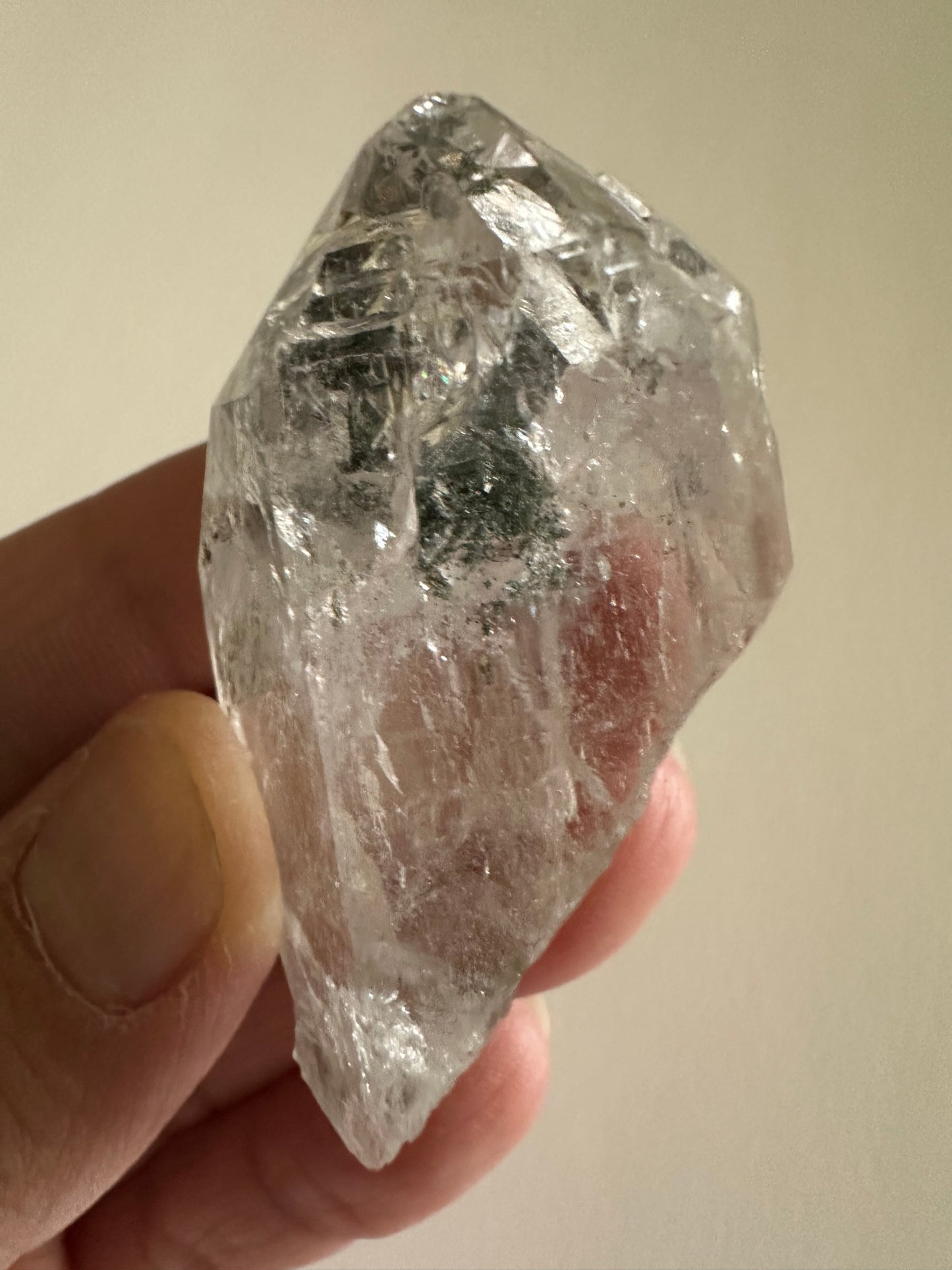 Chlorite Quartz and Clear Quartz Specimen