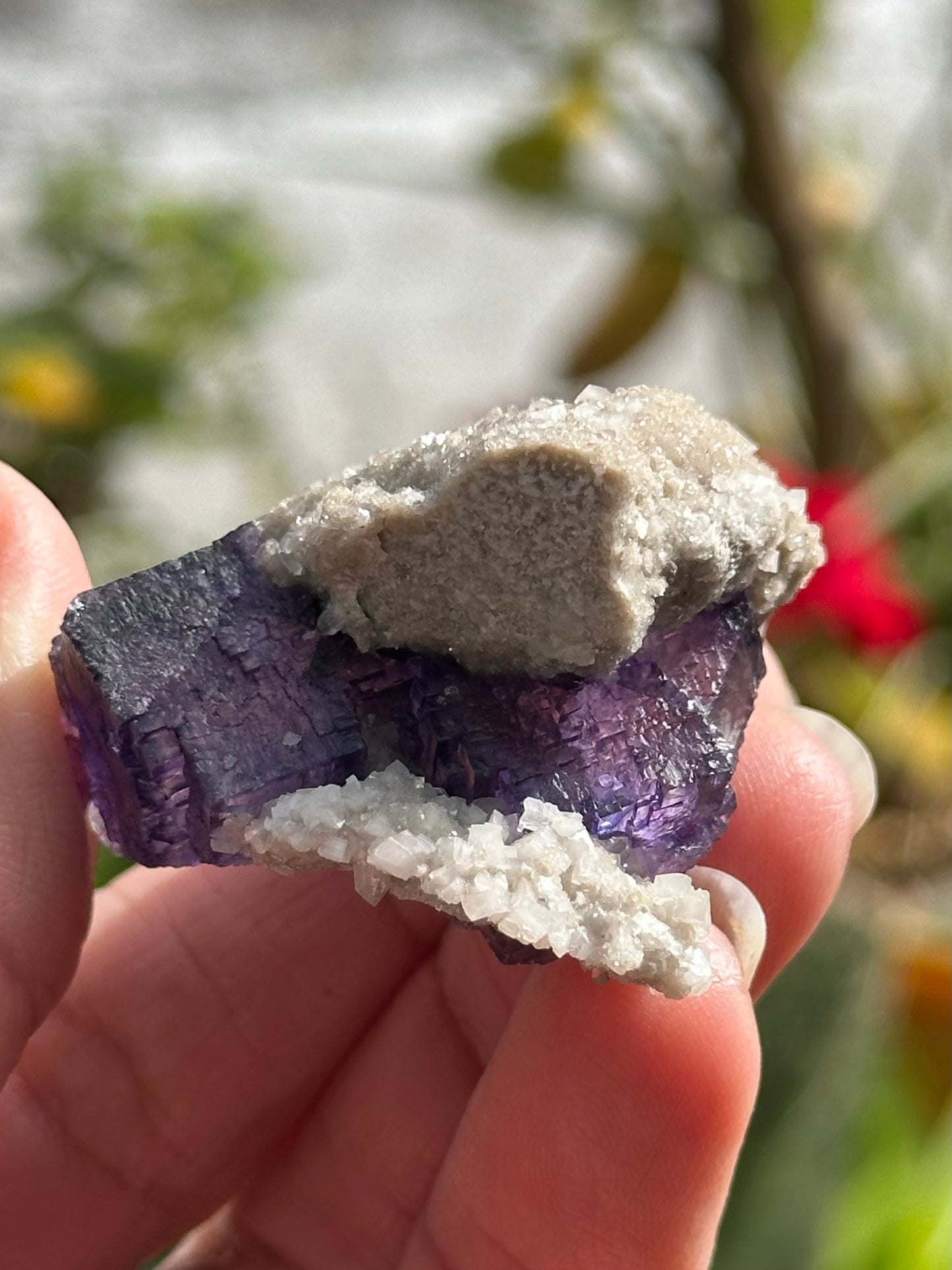 Fluorite with Dolomite and Quartz from the Elmwood Mine