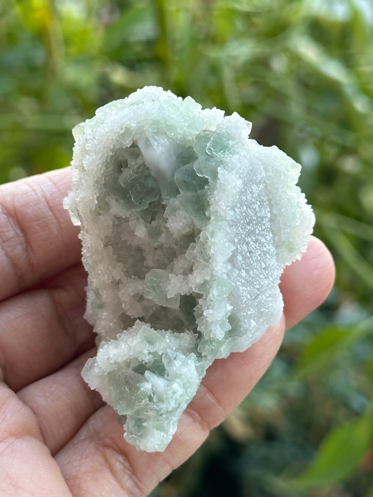 Fluorite with Drusy and Candle Quartz