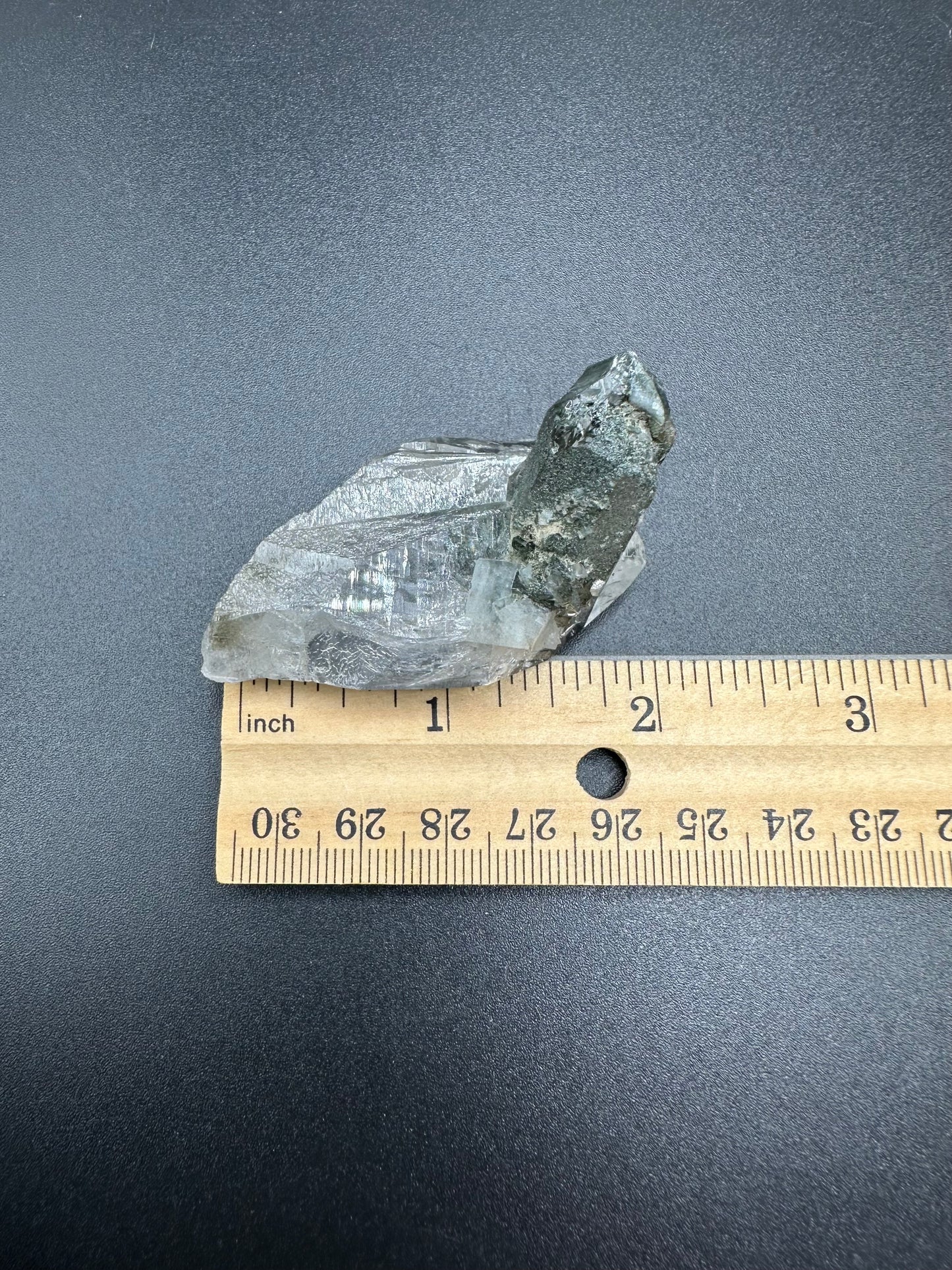 Chlorite Quartz and Clear Quartz Specimen
