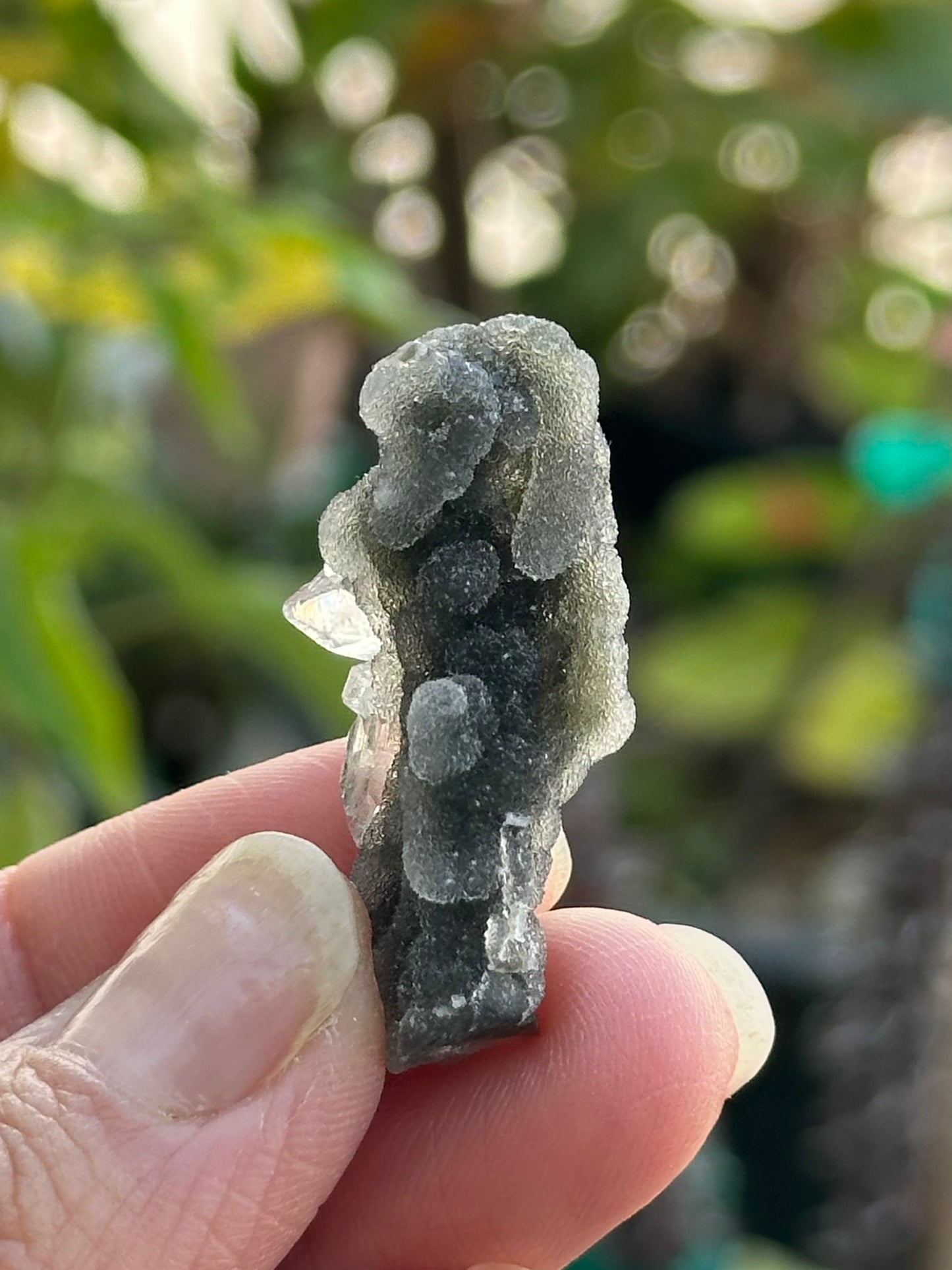 Black Chalcedony with Apophyllite