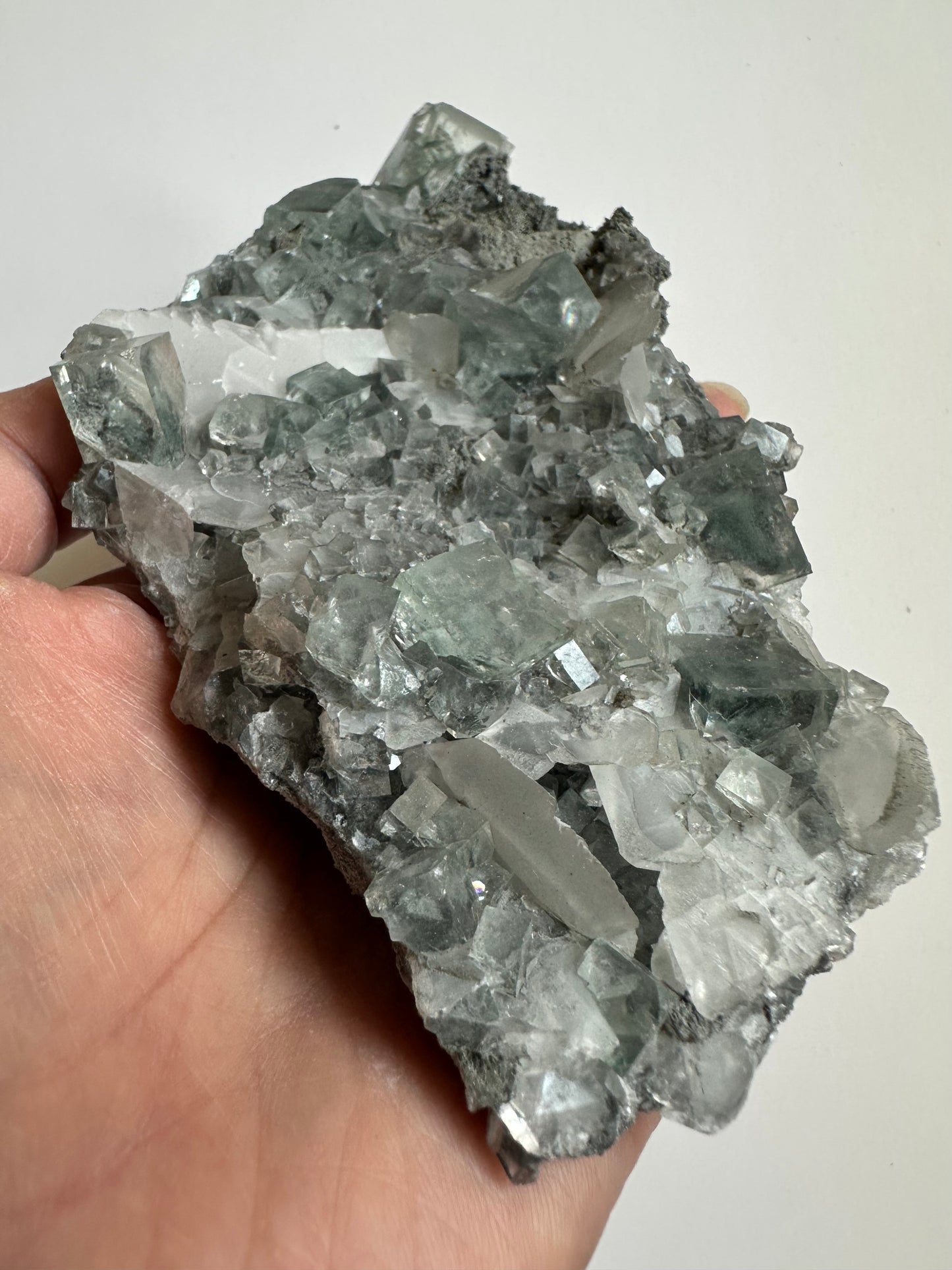 Glass Clear Green Fluorite Specimen from Xianghualing, Hunan, China