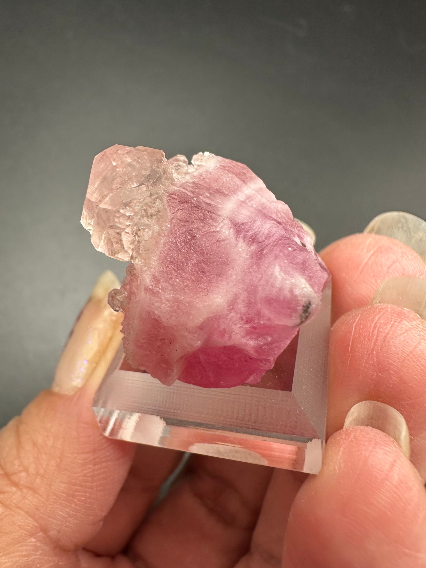 Calcite on Cobaltoan Calcite