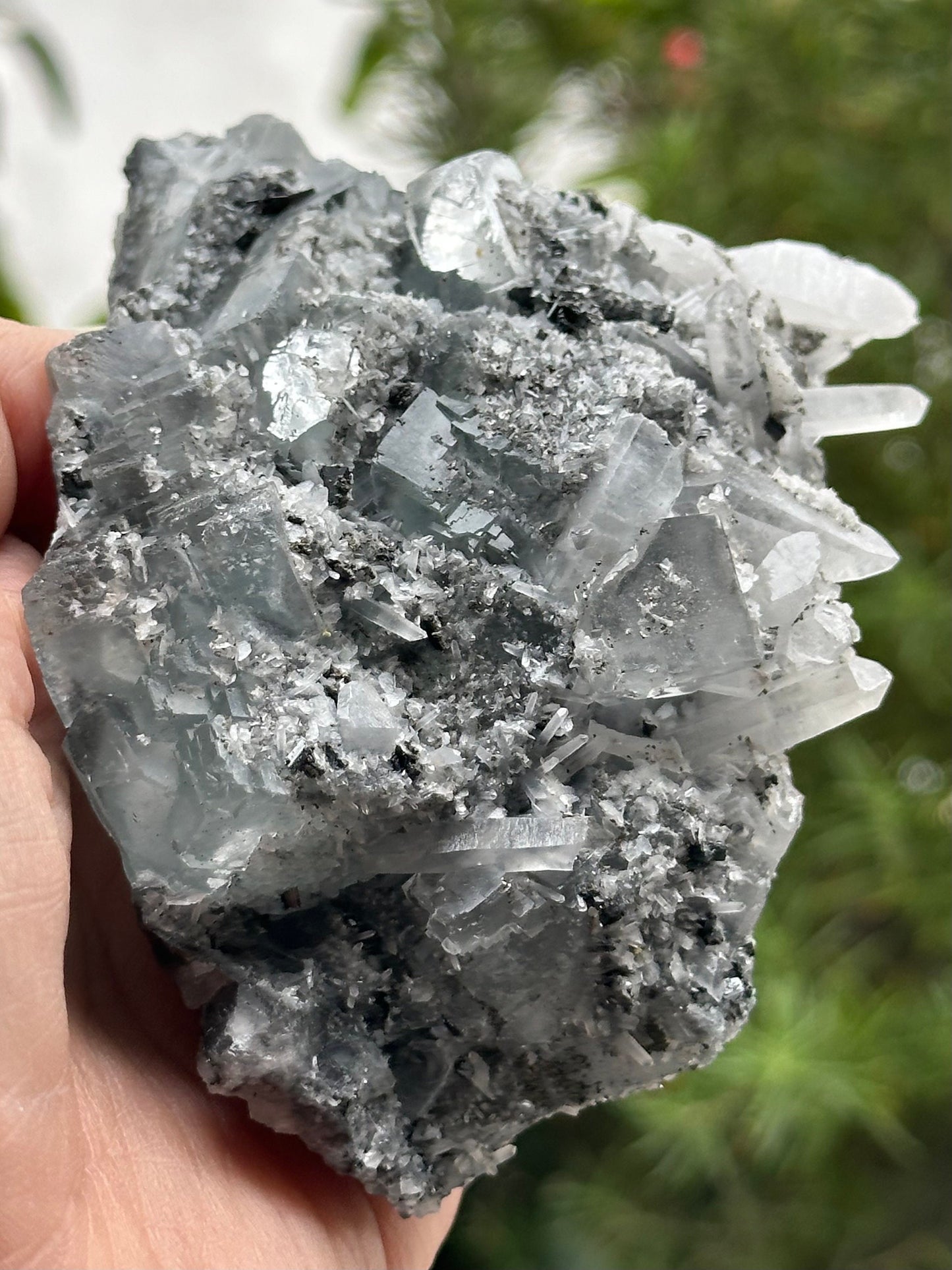Fluorite with Quartz from the Yindu Mine, Inner Mongolia, China