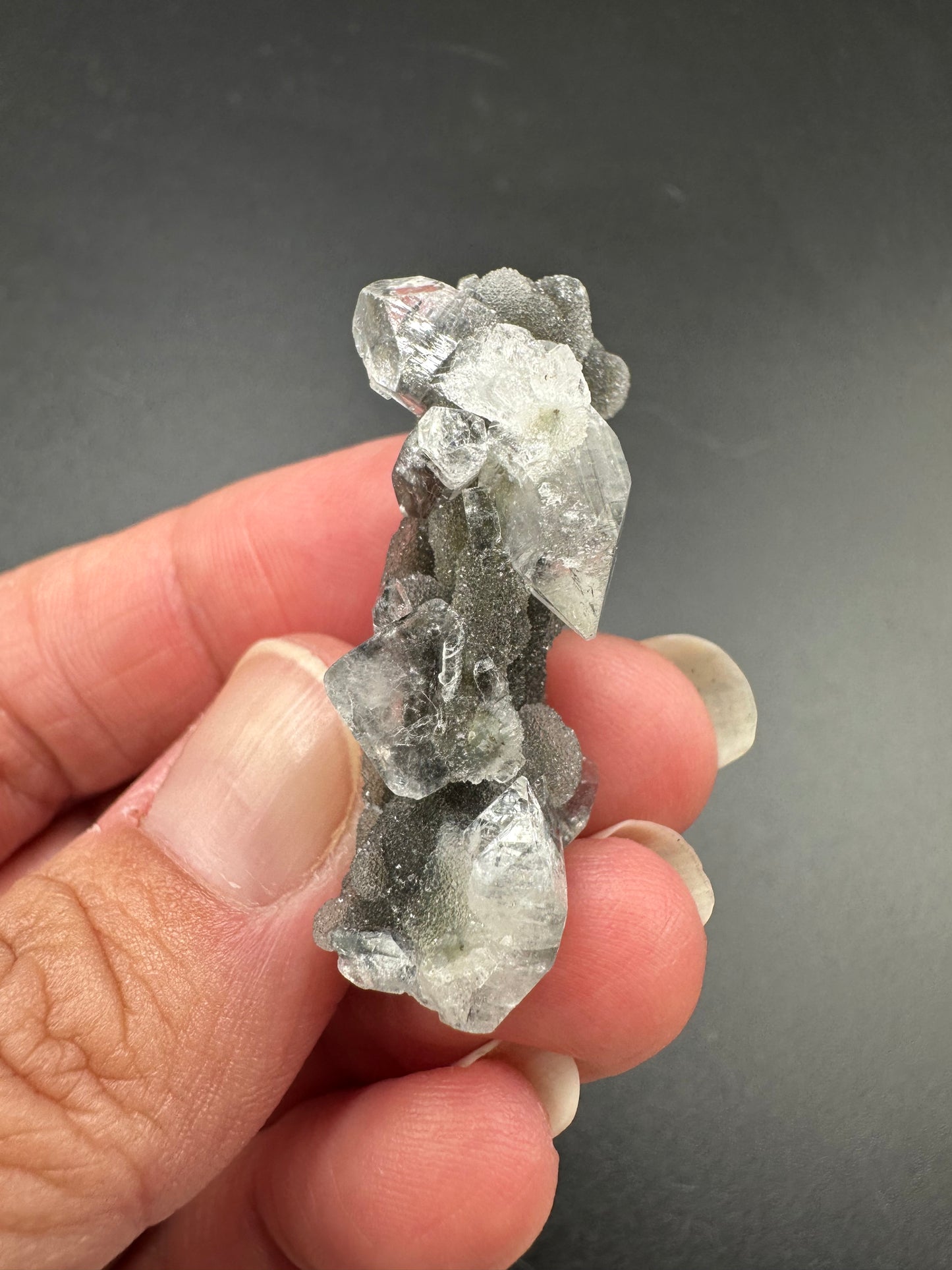 Black Chalcedony with Apophyllite