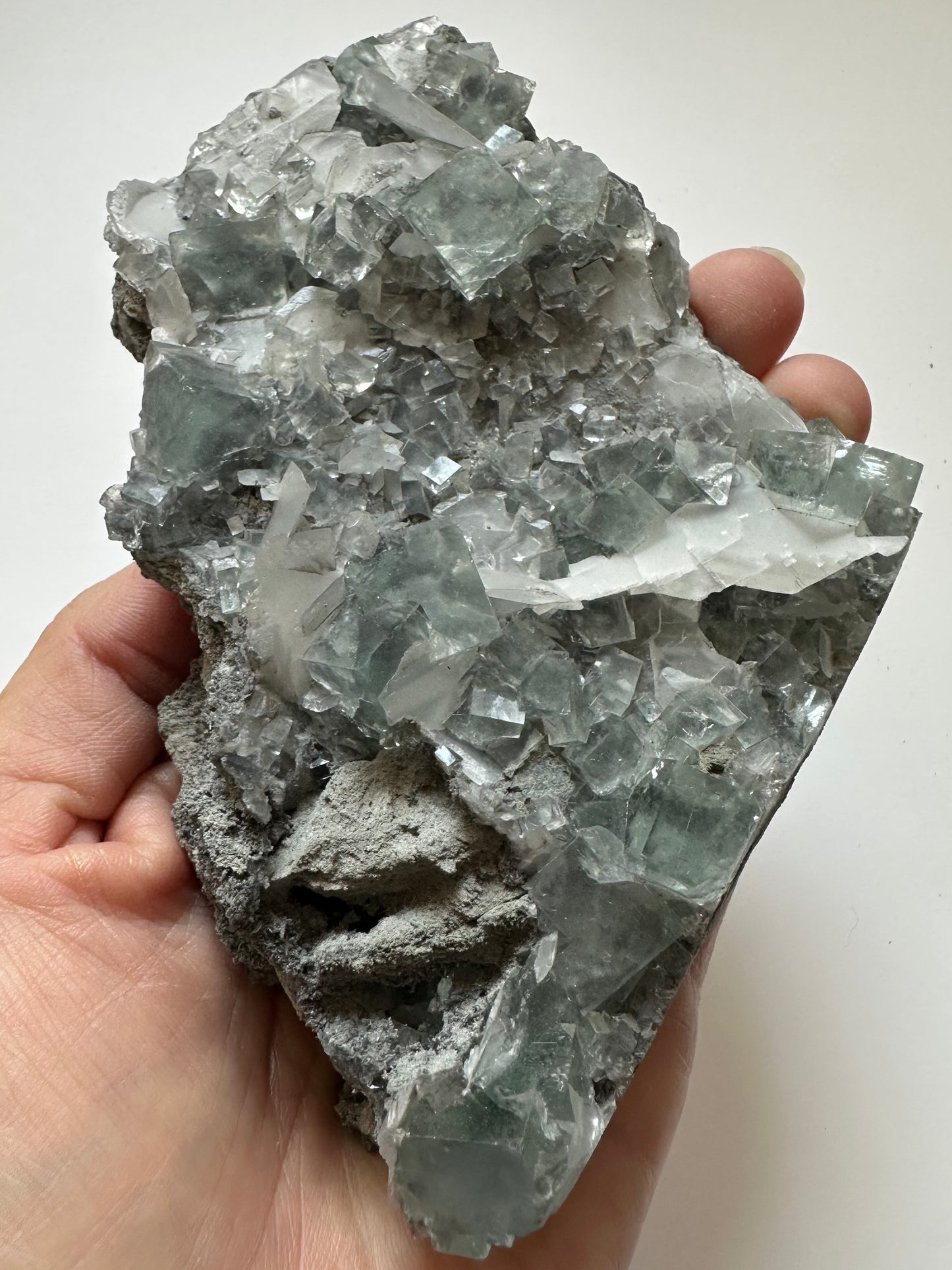Glass Clear Green Fluorite Specimen from Xianghualing, Hunan, China